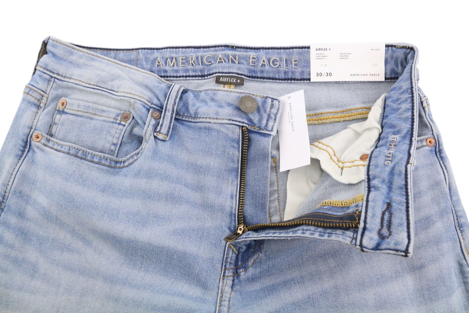 American Eagle Outfitters AIRFLEX+ W30/L30 Light Wash Jeans 88990 Size US 30 / EU 46 - 4 Thumbnail