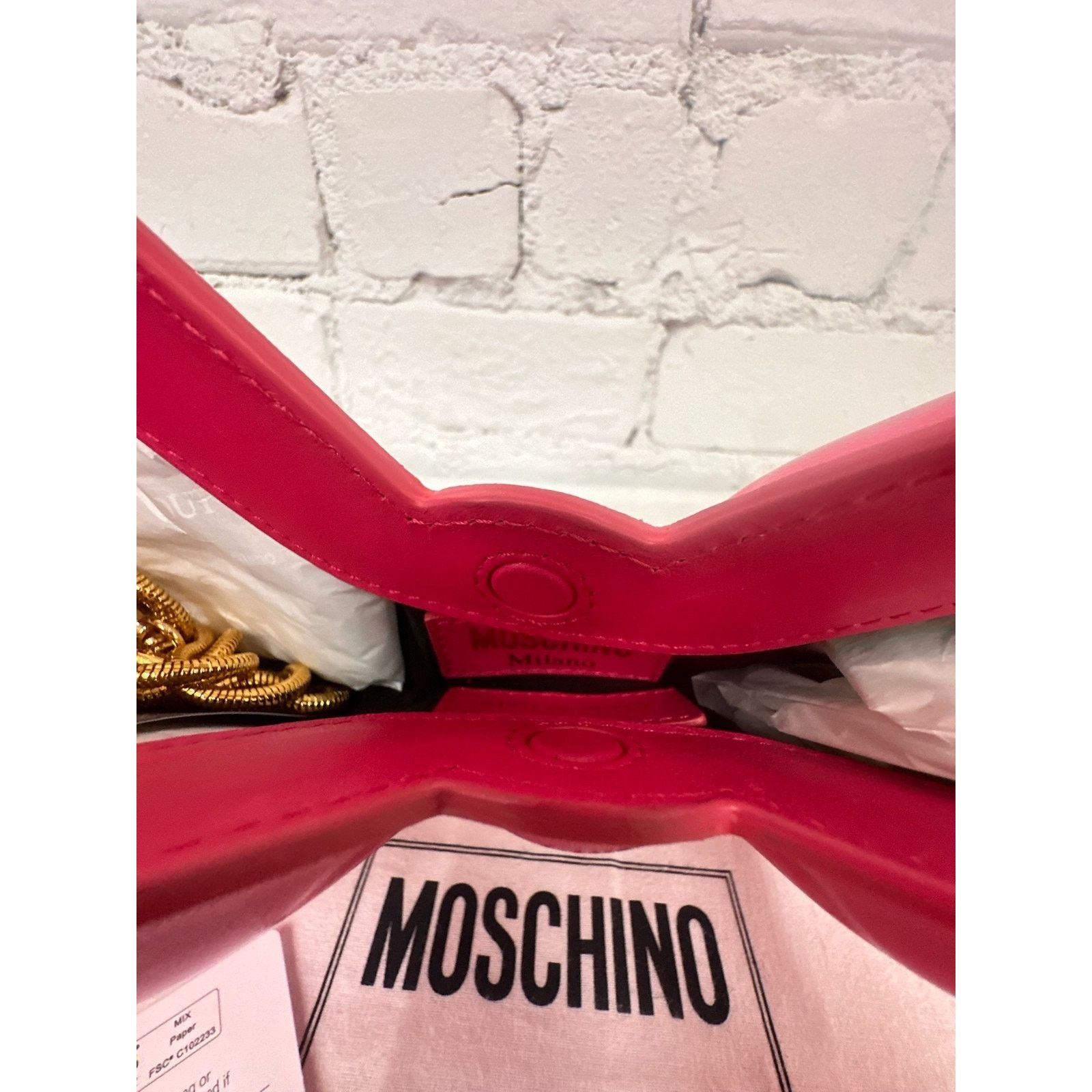 Moschino SS23 Moschino Couture Jeremy Scott Ribbon Patent Leather Bag Size ONE SIZE - 16 Thumbnail