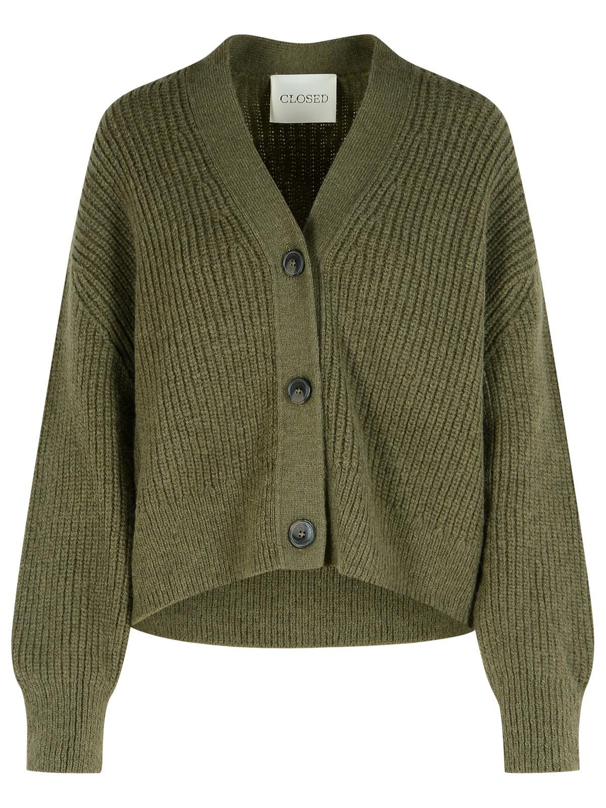 CLOSED CLOSED Green Alpaca Blend Cardigan Size XS / US 0-2 / IT 36-38 - 1 Thumbnail