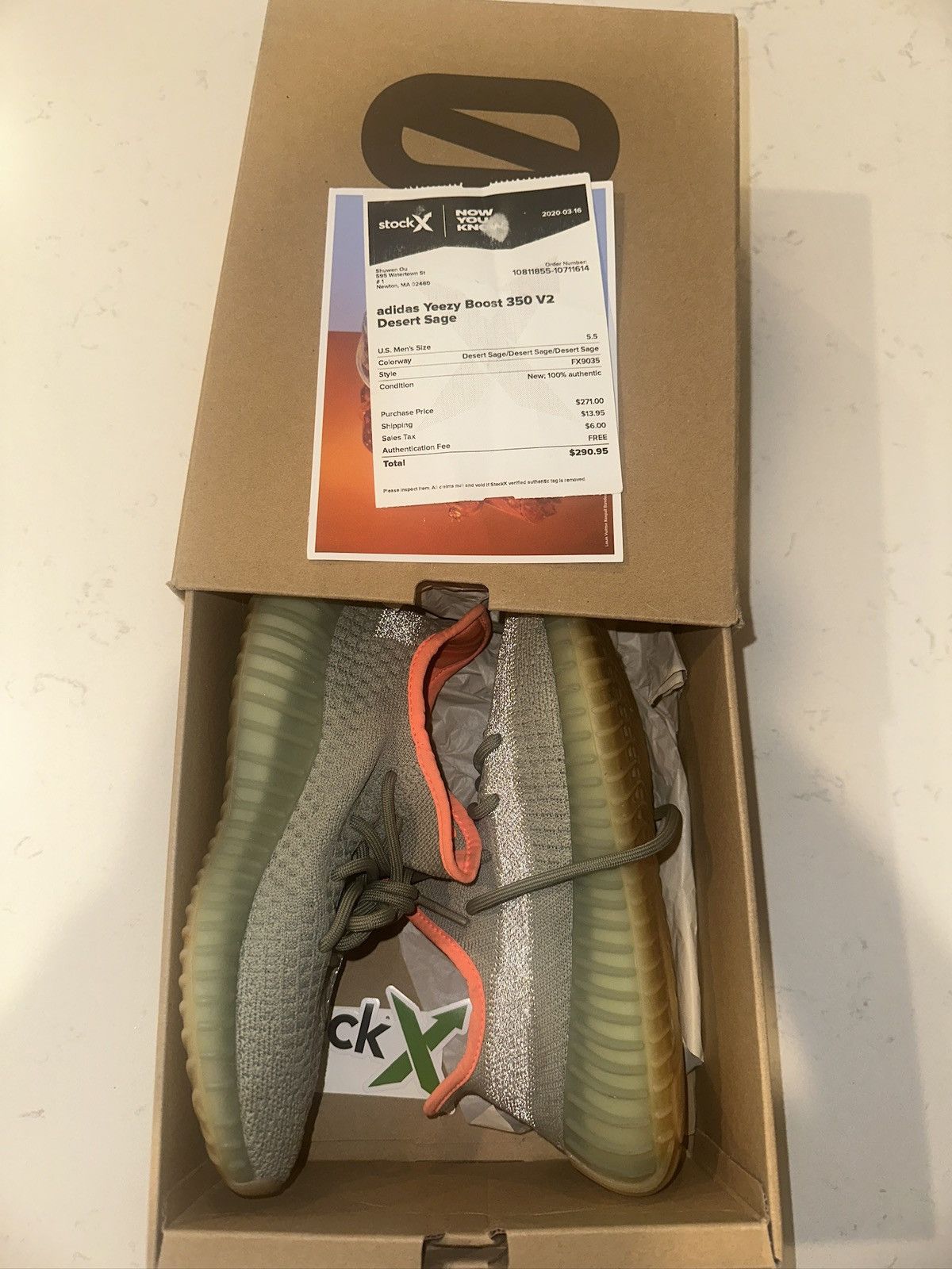 Yeezy Yeezy Boost 350 V2 Desert Sage Size US 5.5 / IT 35.5 - 9 Thumbnail