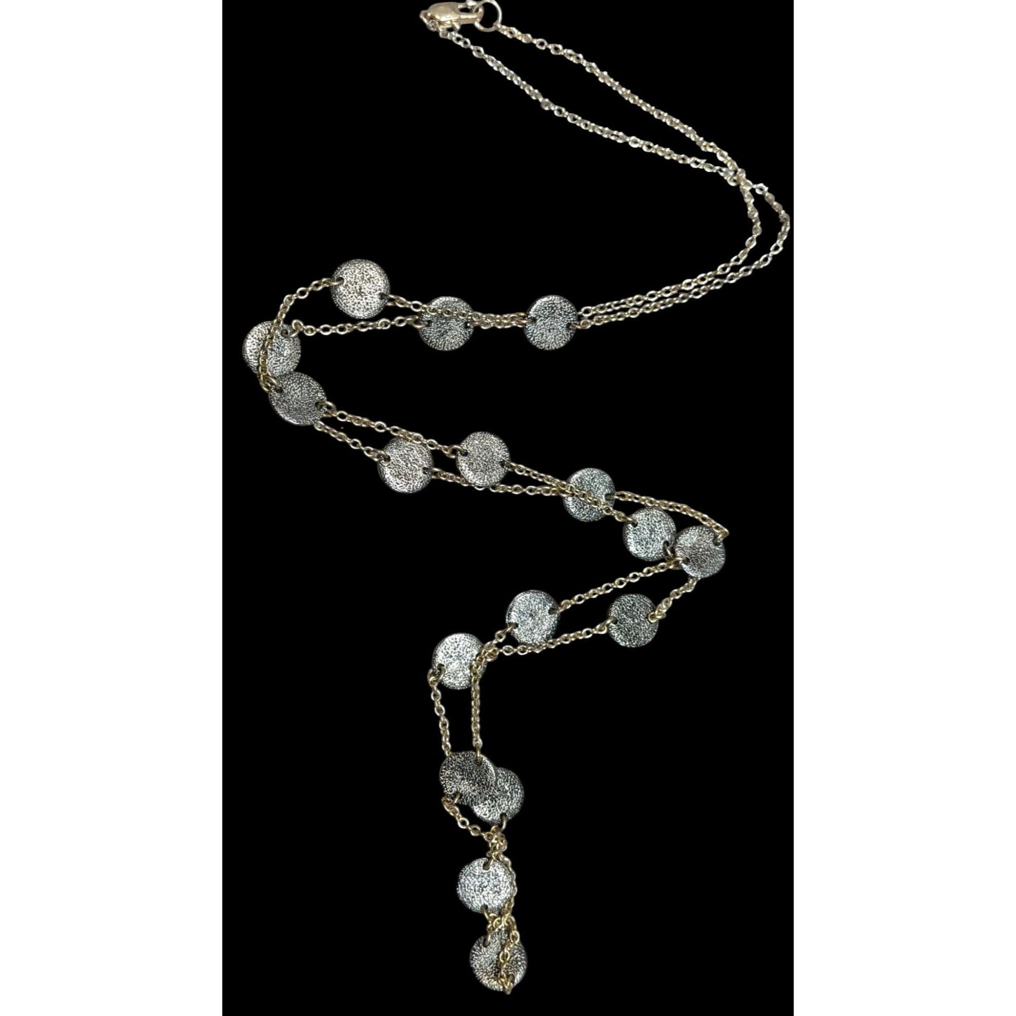 Other Brutalist Multi Metallic Textured Disc Station Necklace Size ONE SIZE - 1 Thumbnail