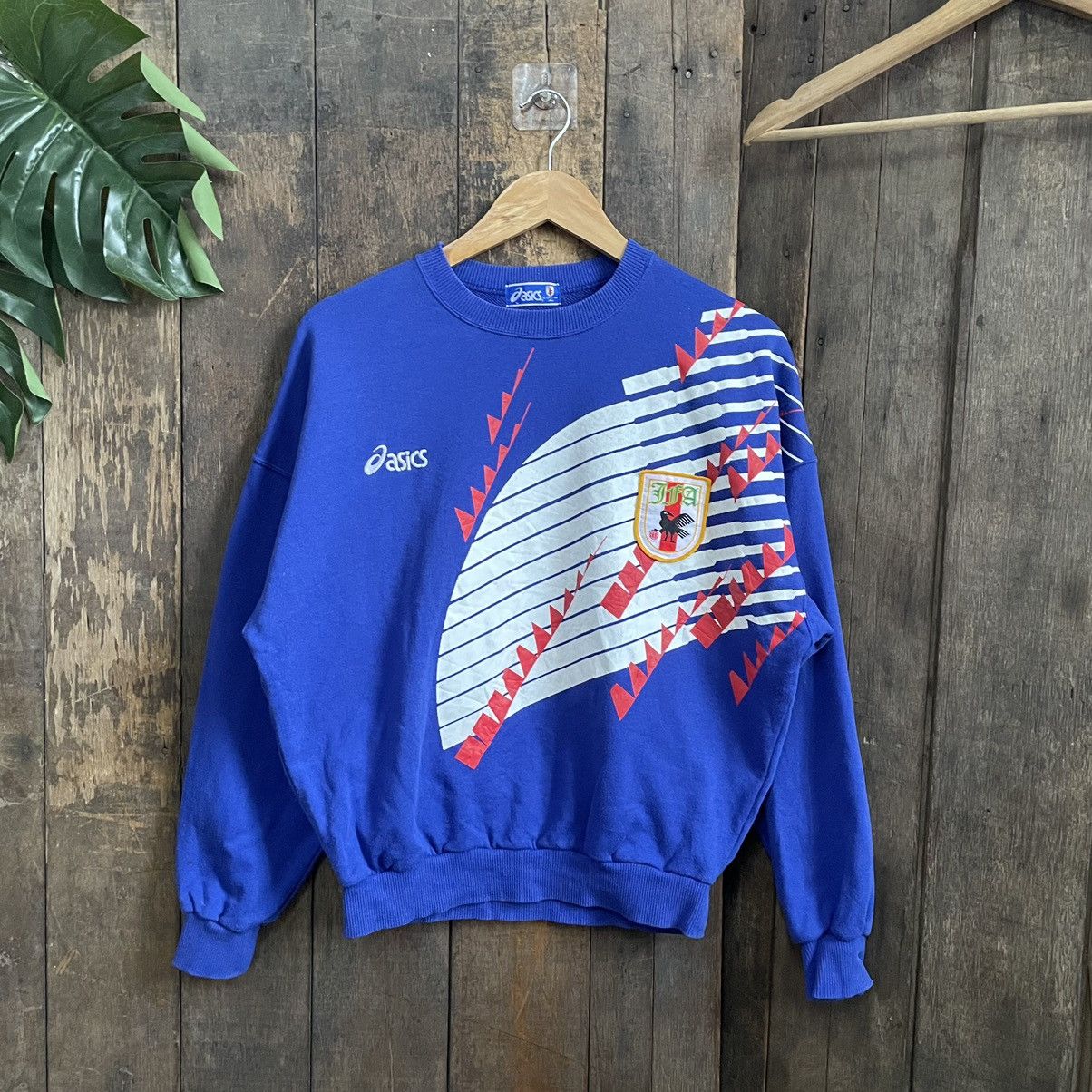 Asics Vintage Vintage JFA Asics Japan 1994 96 Training Sweatshirt Grailed