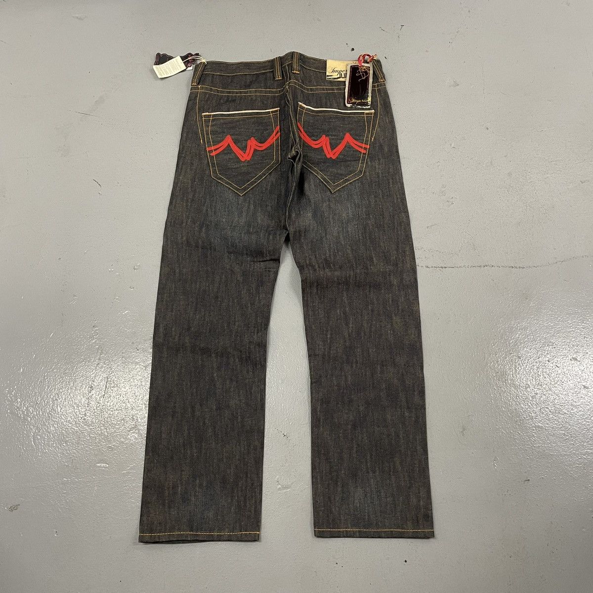 image of Evisu x Vintage Imperial Junkie Baggy Raw Denim Selvedge Japanese Denim Y2K in Black (Size 36)