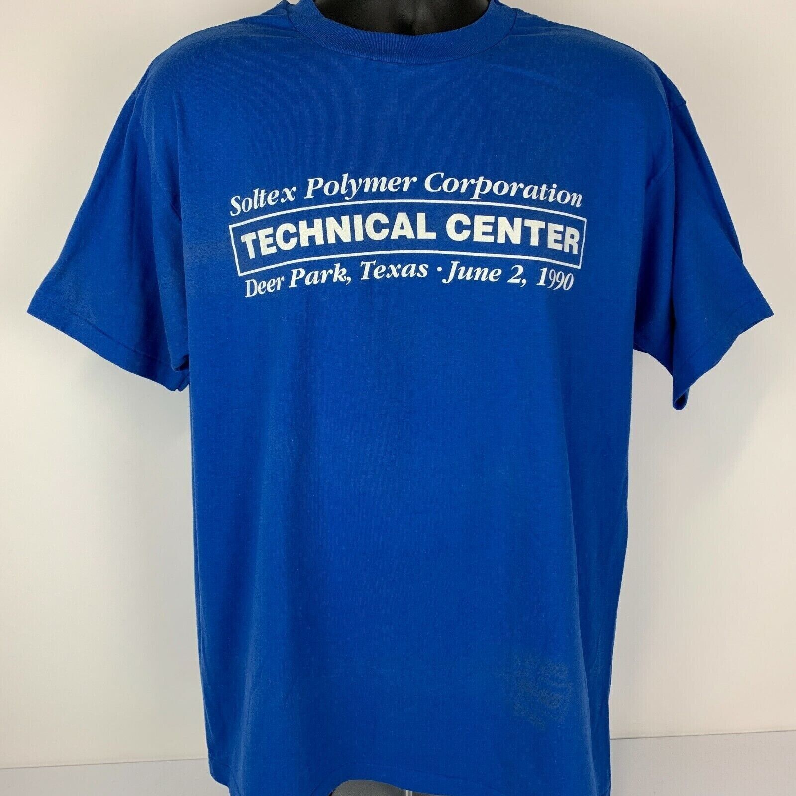 Hanes Vintage 90s Soltex Polymer Corporation T Shirt XL X-Large Size US XL / EU 56 / 4 - 2 Thumbnail