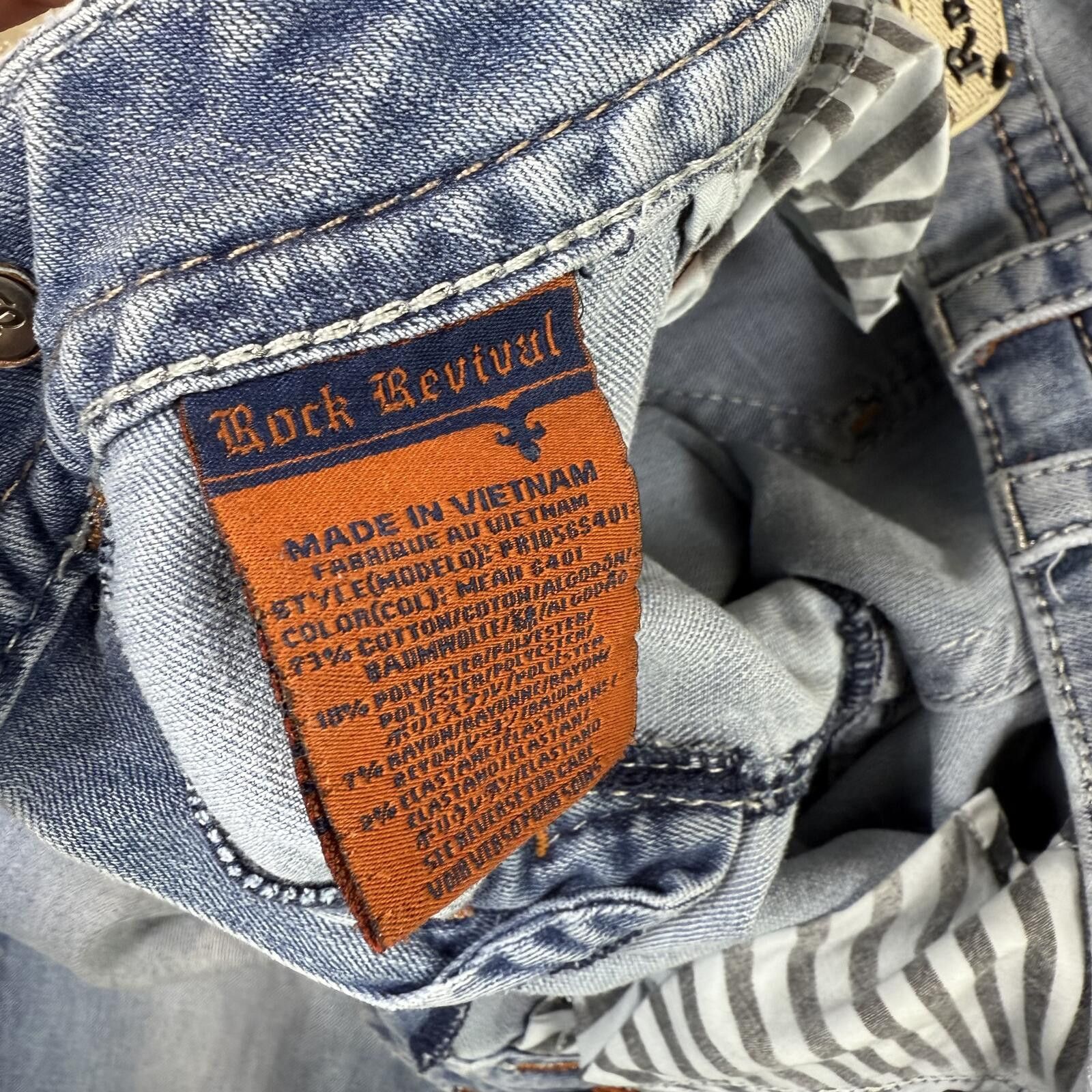 Rock Revival Rock Revival Skinny Jeans Light Wash 32 Size 32" / US 10 / IT 46 - 4 Thumbnail