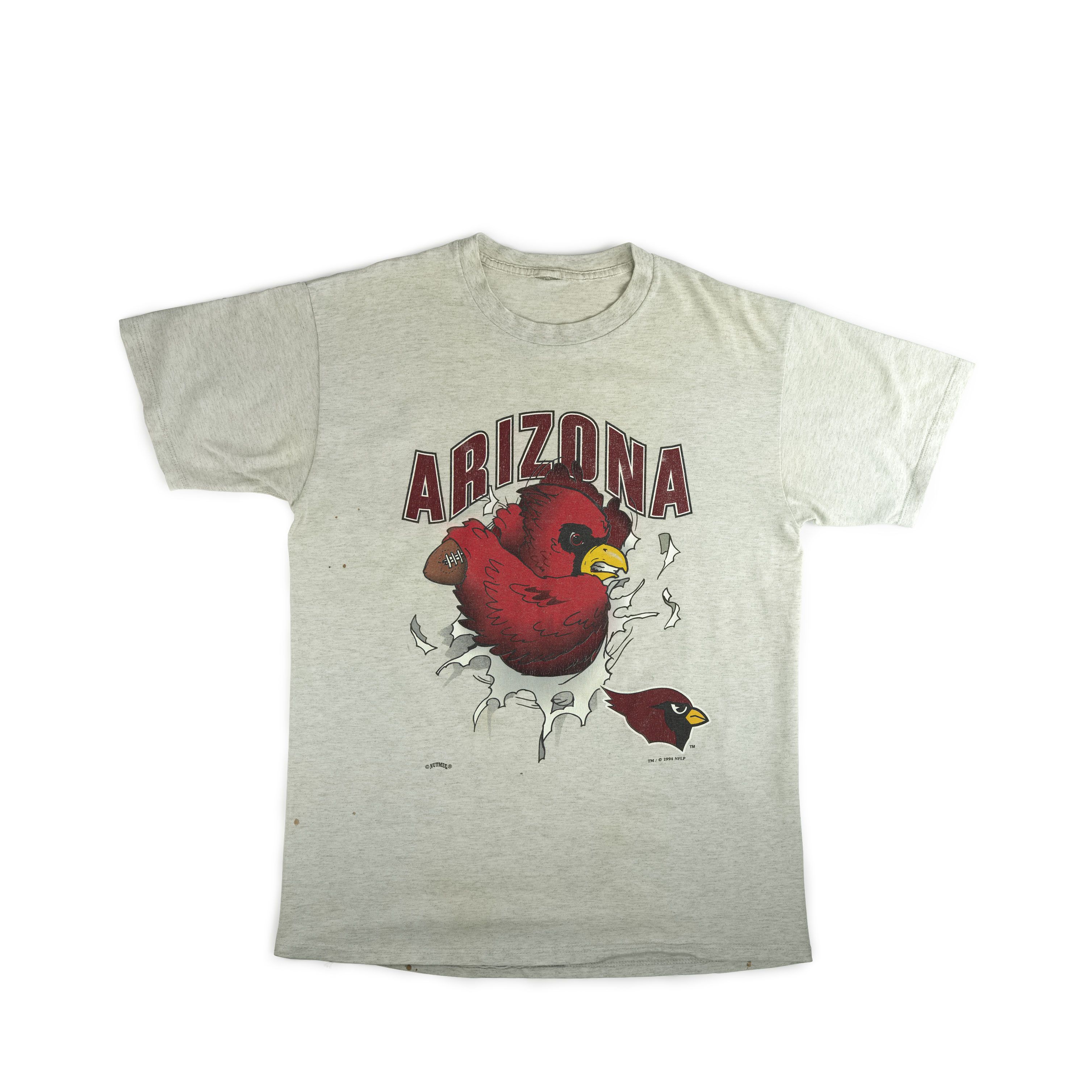 Image of Nfl x Nutmeg Vintage 1994 Arizona Cardinals Tee Shirt in Grey, Men's (Size XL)