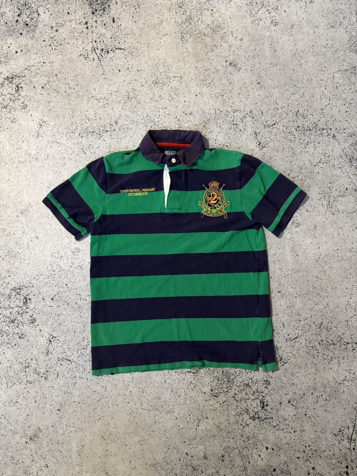 Polo Ralph Lauren Vintage 90s Polo T-Shirt Polo Ralph Lauren New York Striped Size US M / EU 48-50 / 2 - 1 Thumbnail