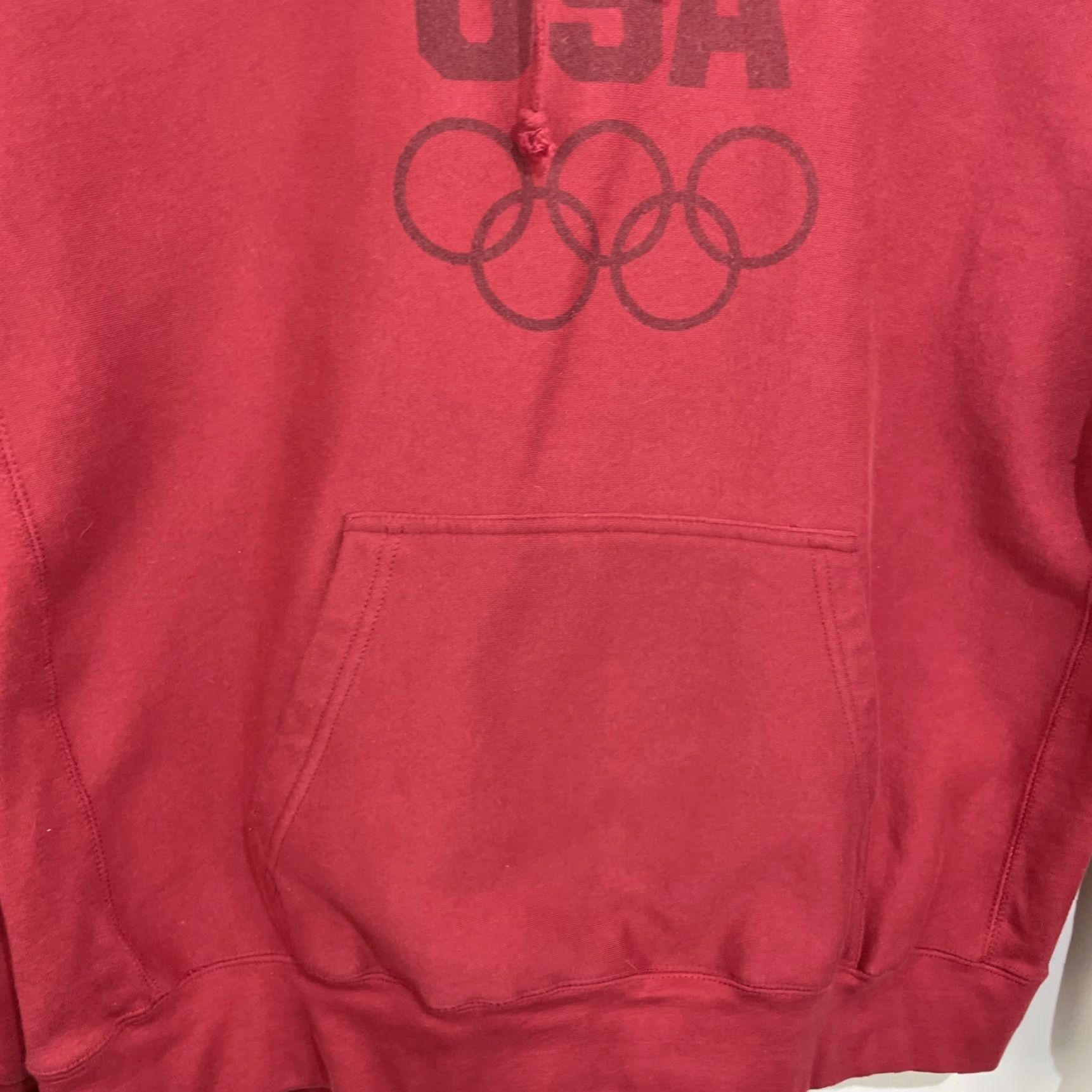 Logo 7 VINTAGE MV SPORT PRO WEAVE USA OLYMPIC Logo Red Pullover Hooded Sweatshirt XL Men Size US XL / EU 56 / 4 - 7 Thumbnail