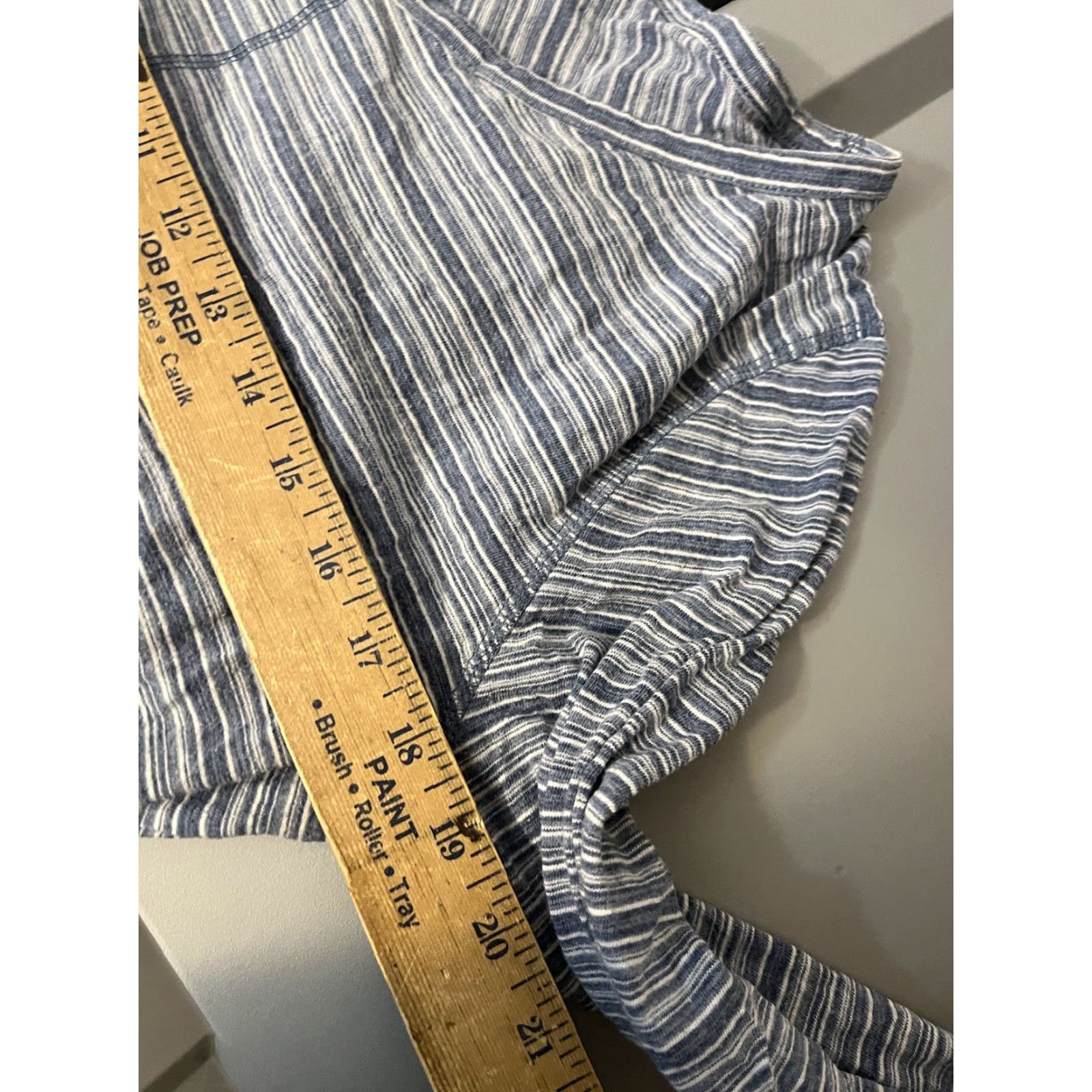 Talbots Talbots T-Shirt 3/4 Sleeve V-Neck Blue Stripe Knit Top L Size Women Casual Shirt Size L / US 10 / IT 46 - 5 Thumbnail