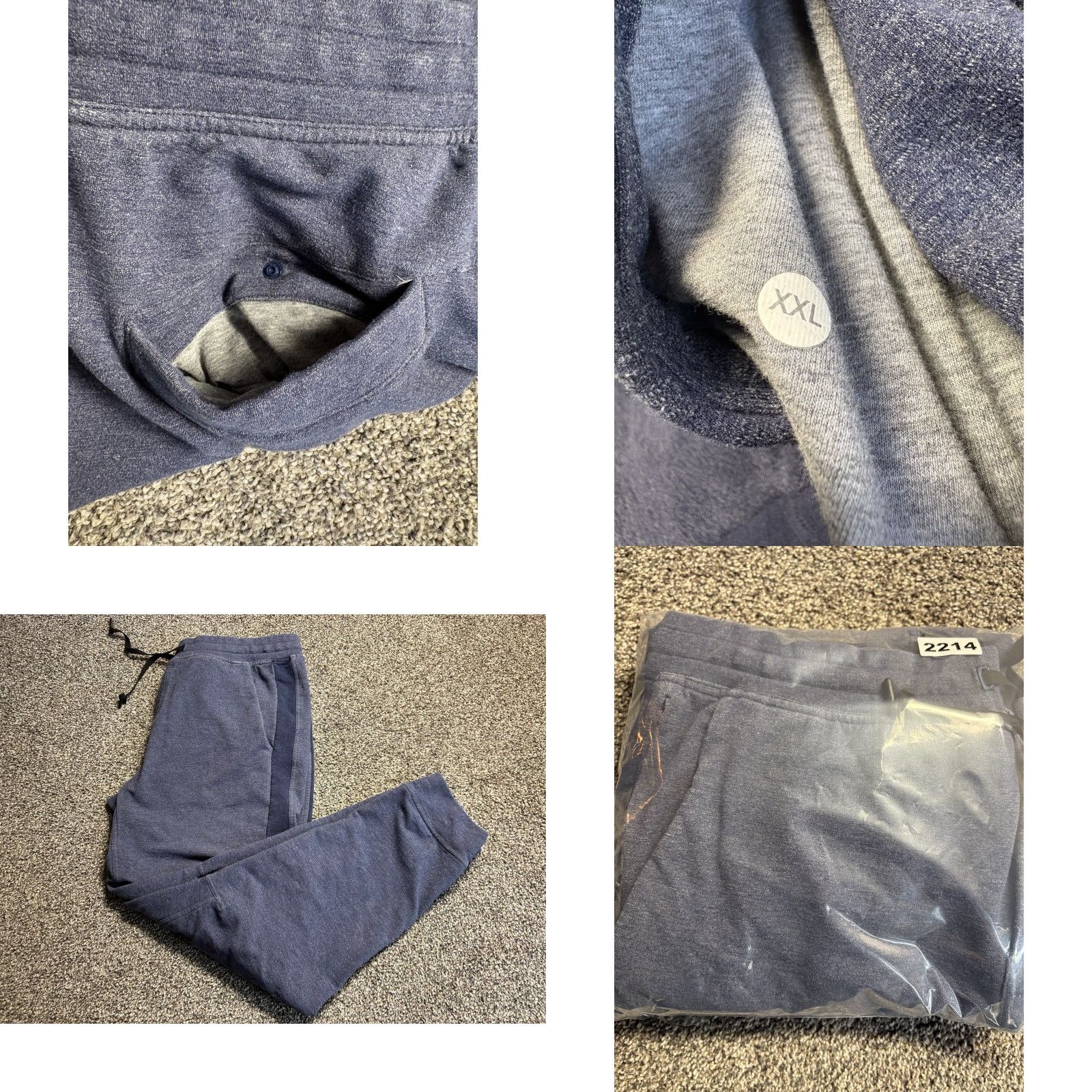 Lululemon Lululemon Jogger Pants Men 2XL Blue Gray Stretch Pockets Drawstring Sweatpants Size US 39 - 9 Thumbnail