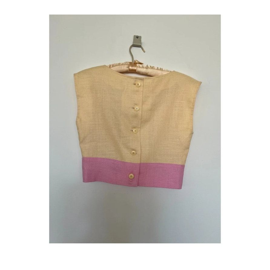 Oscar De La Renta VINTAGE 70'S Oscar De La Renta Couture SKIRT + MATCHING TOP Size 27" / US 4 / IT 40 - 4 Thumbnail