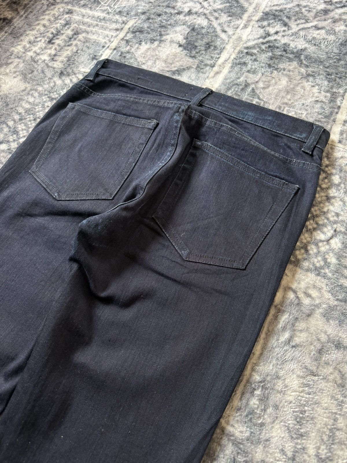 Acne Studios ACNE STUDIO Ace Navy Cash Indigo Wash Slim Stacked Jeans Size US 30 / EU 46 - 12 Thumbnail
