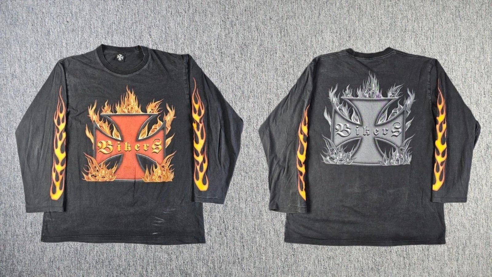 West Coast Choppers Vintage Y2K West Coast Choppers Bikers Shirt Faded Black XXL Size US XXL / EU 58 / 5 - 1 Thumbnail