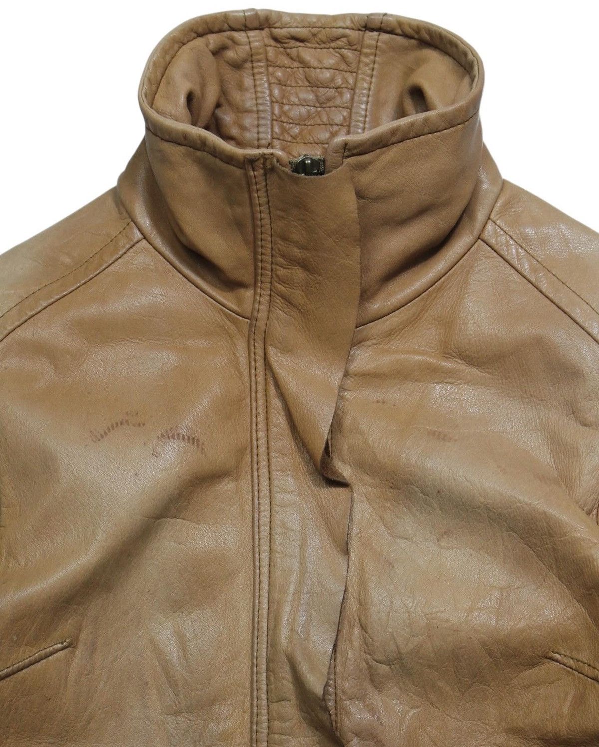 Vintage 2000S FAITHFUL FANATIC LAMBSKINS LEATHER ZIP UP JACKET Size M / US 6-8 / IT 42-44 - 3 Thumbnail