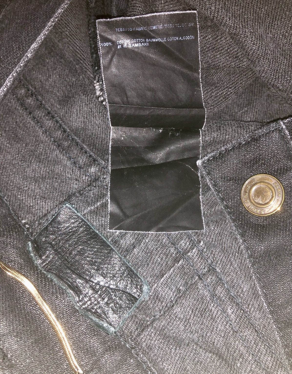 Hedi Slimane × Saint Laurent Paris SAINT LAURENT D01 PARIS BLACK DENIM Size 32" / US 10 / IT 46 - 22 Thumbnail