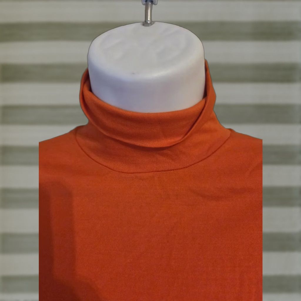 Vintage VINTAGE Ulla by Vicki Cooper Orange Groovy Mod Polyester Turtleneck Dress Size M / US 6-8 / IT 42-44 - 1 Thumbnail
