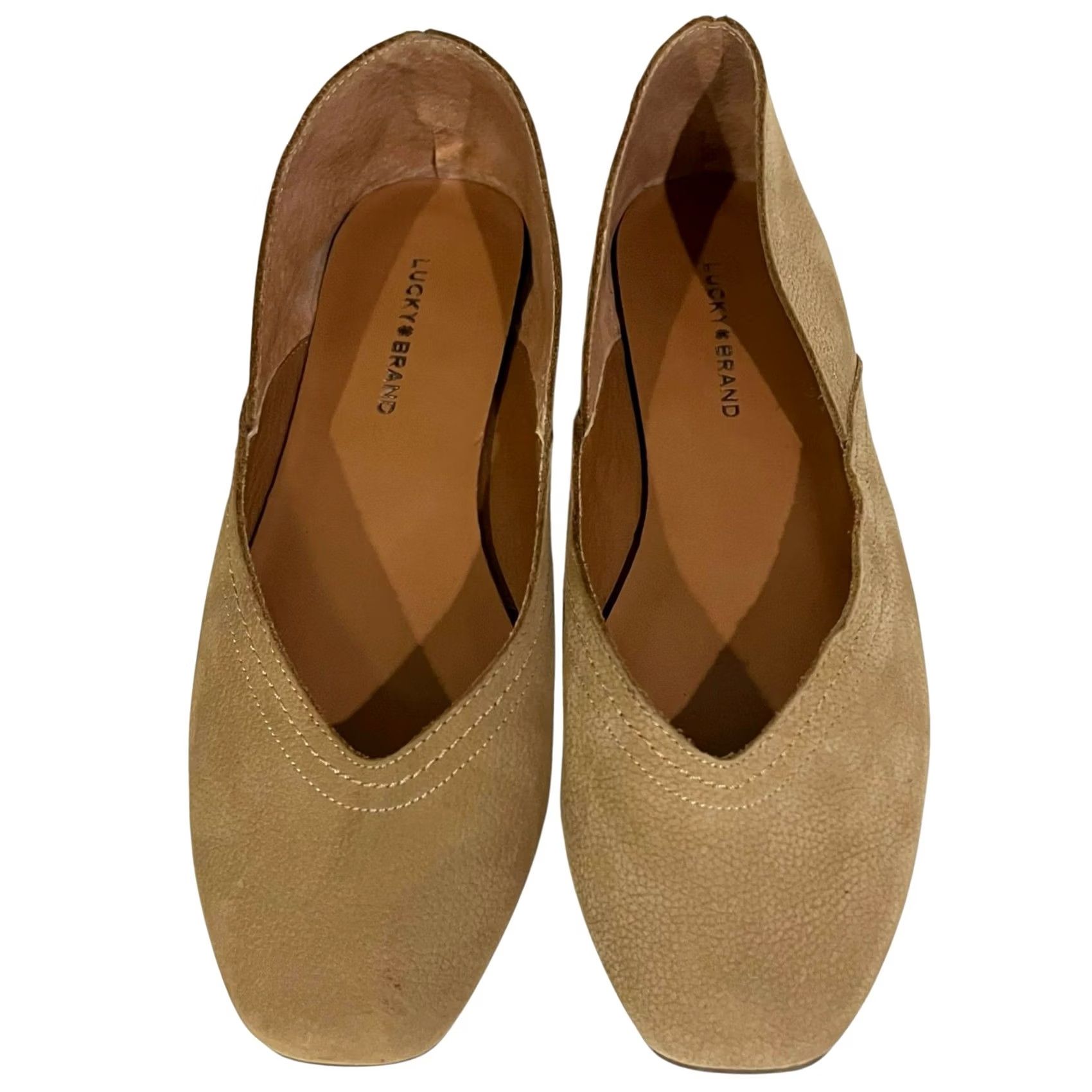 Lucky Brand Lucky Brand Alba Womens Tan Ballet Flat Size 7.5 Size US 8 / IT 38 - 3 Thumbnail