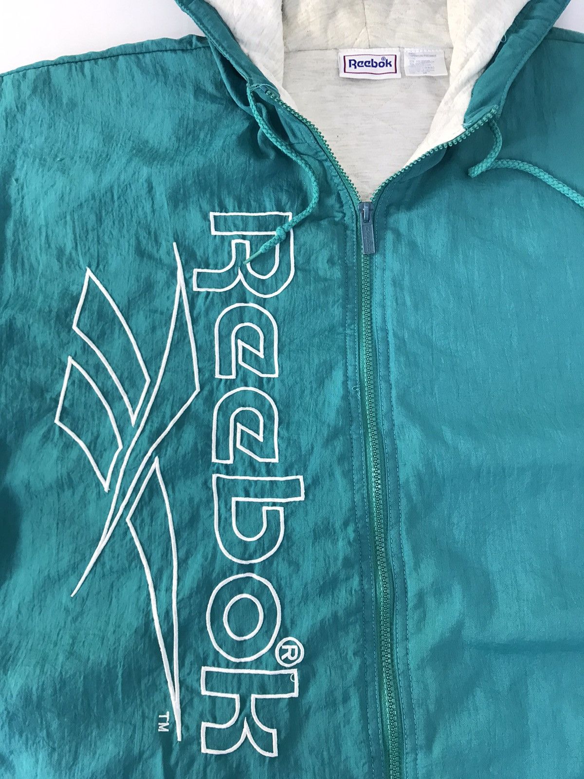 Reebok 90s Reebok Hooded Quilted Jacket Embroidery Big Log Size US XL / EU 56 / 4 - 4 Thumbnail