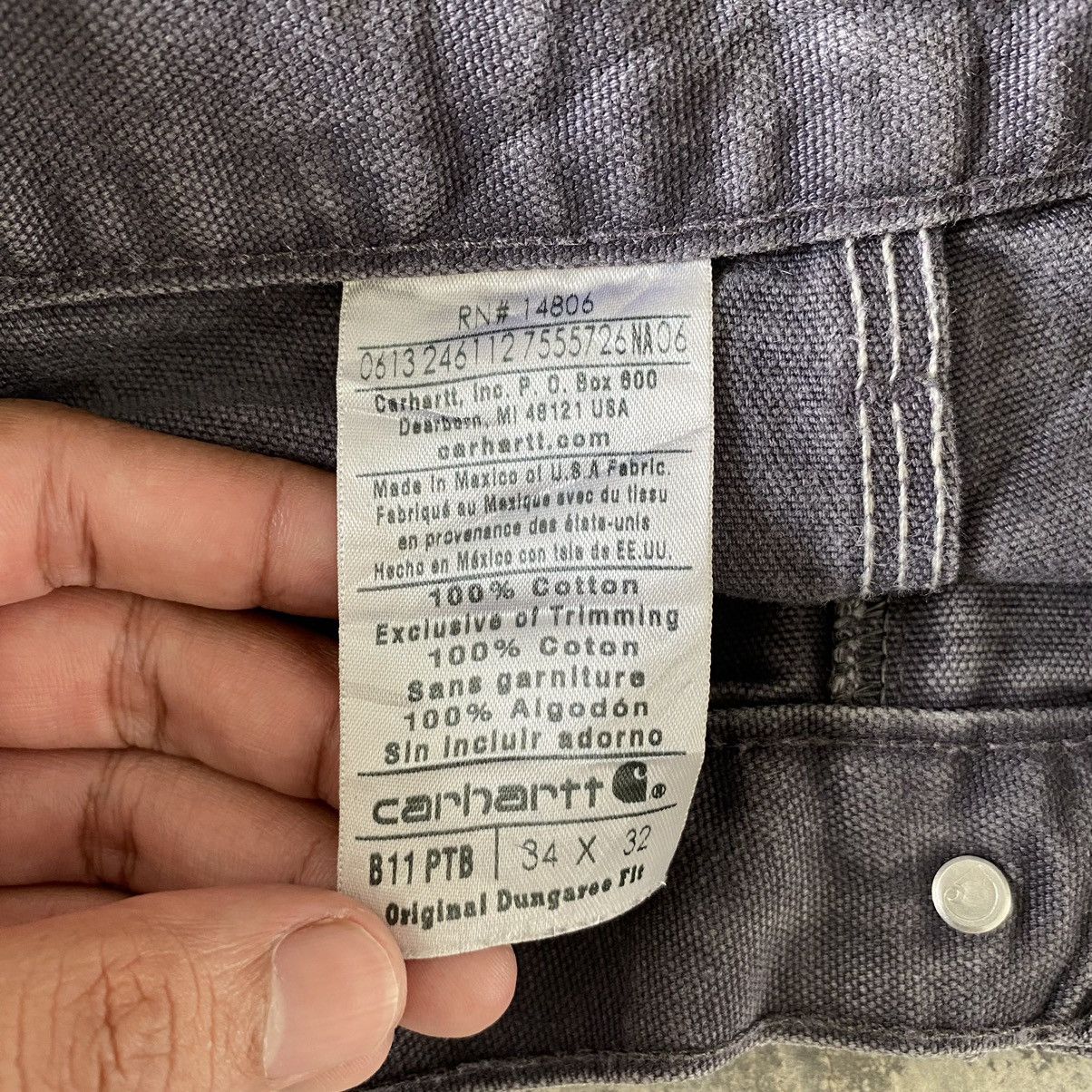 Carhartt Vintage Carhartt Faded Petrol Blue Carpenter Workwear Pants Size US 34 / EU 50 - 18 Thumbnail