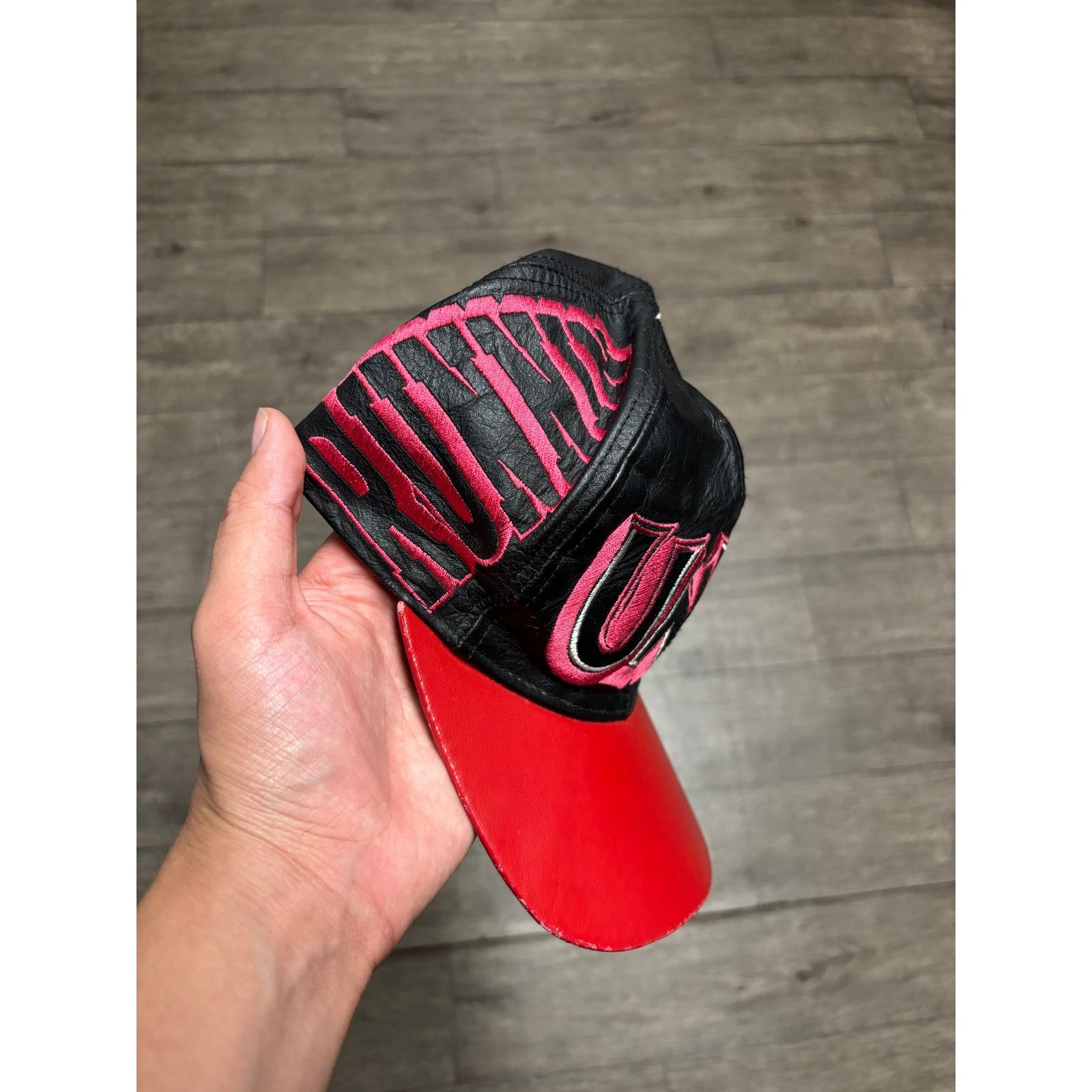 Vintage Vintage UNLV Leather Graffiti 90s Black Hat Sz OS Size ONE SIZE - 2 Thumbnail