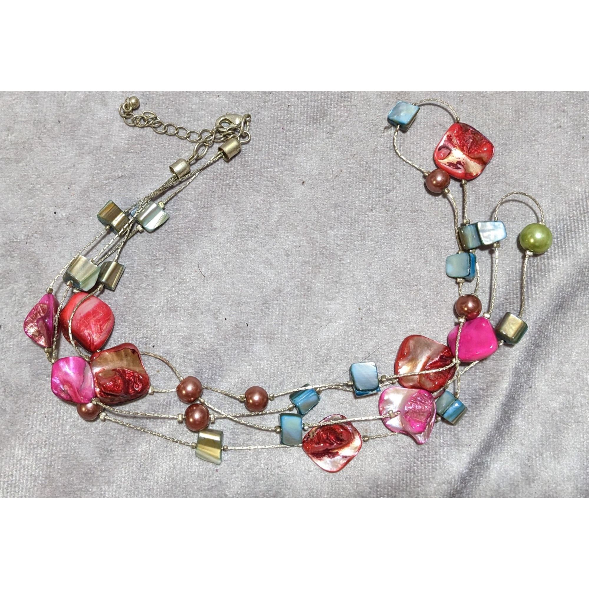 Other Rainbow Multilayer Shell Pearl Beaded Necklace Size ONE SIZE - 11 Thumbnail