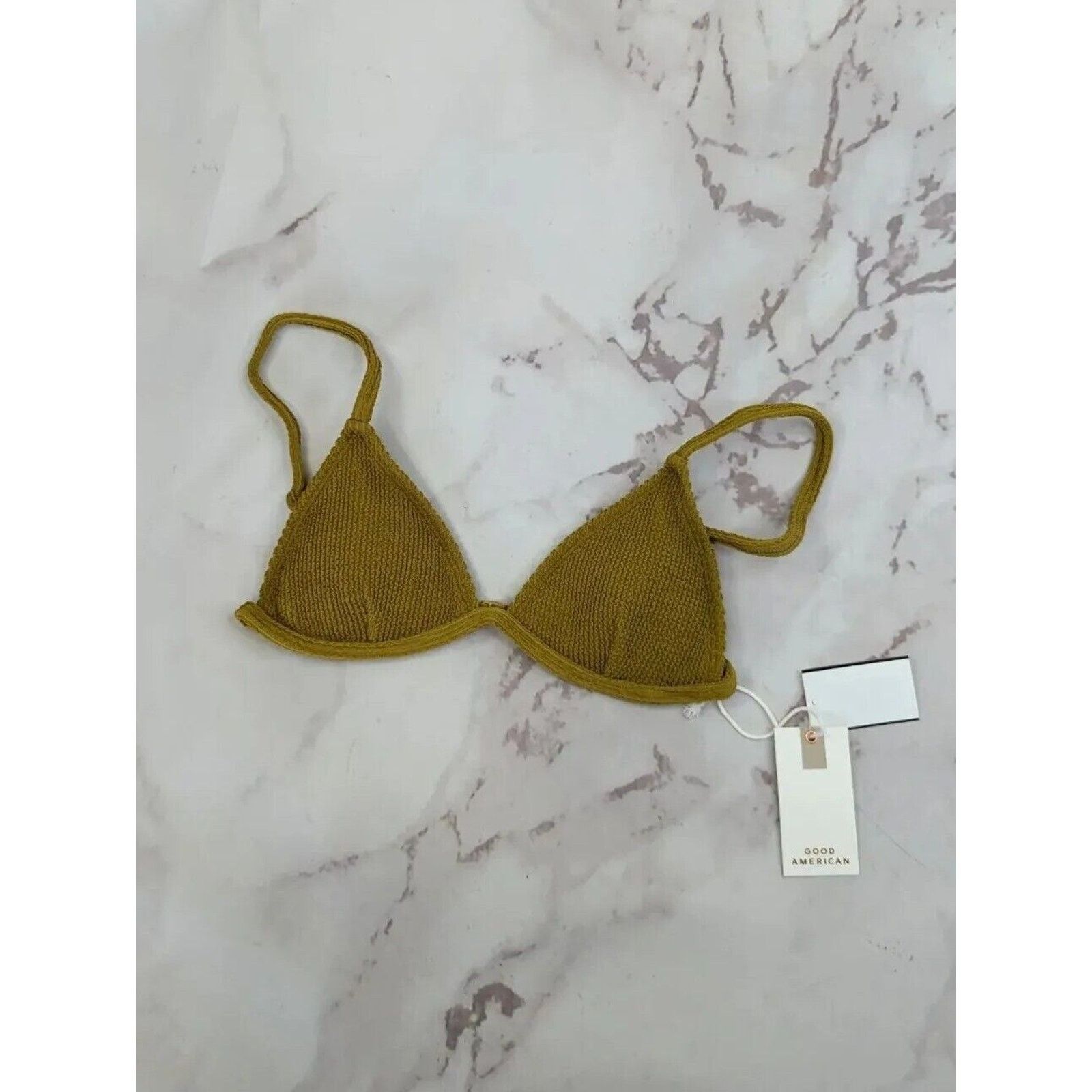 Good American Good American Swim Top Women 1 Small Crinkle Bikini Triangle Size S / US 4 / IT 40 - 1 Thumbnail