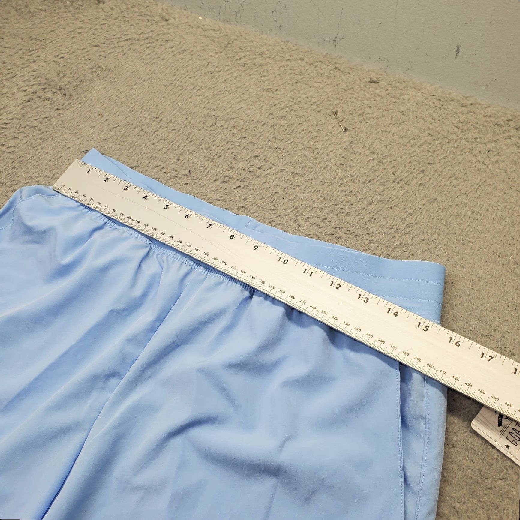 Vintage GOAT USA Shorts Womens M Blue Stretch Athletic Running Side Slit High Waist Size 32" / US 10 / IT 46 - 3 Thumbnail