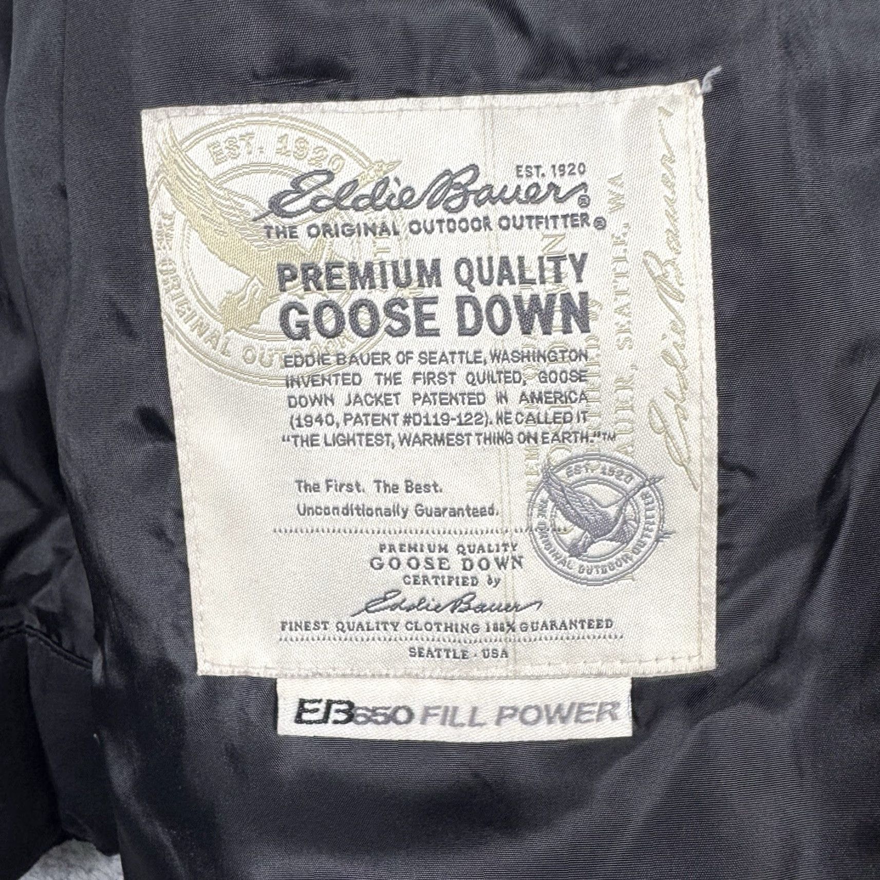 Eddie Bauer Eddie Bauer Goose Down Puffer Jacket Womens M EB650 Full Zip Pockets Quilted Black Size M / US 6-8 / IT 42-44 - 7 Thumbnail