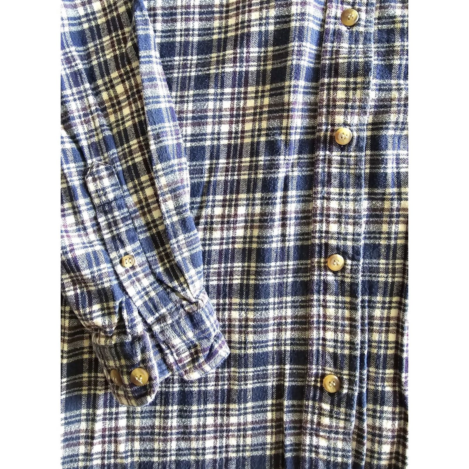 Vintage Vintage 90s Blue Plaid Button Up Mens XL Mountain Lake Grunge Skater Shirt Size US XL / EU 56 / 4 - 3 Thumbnail