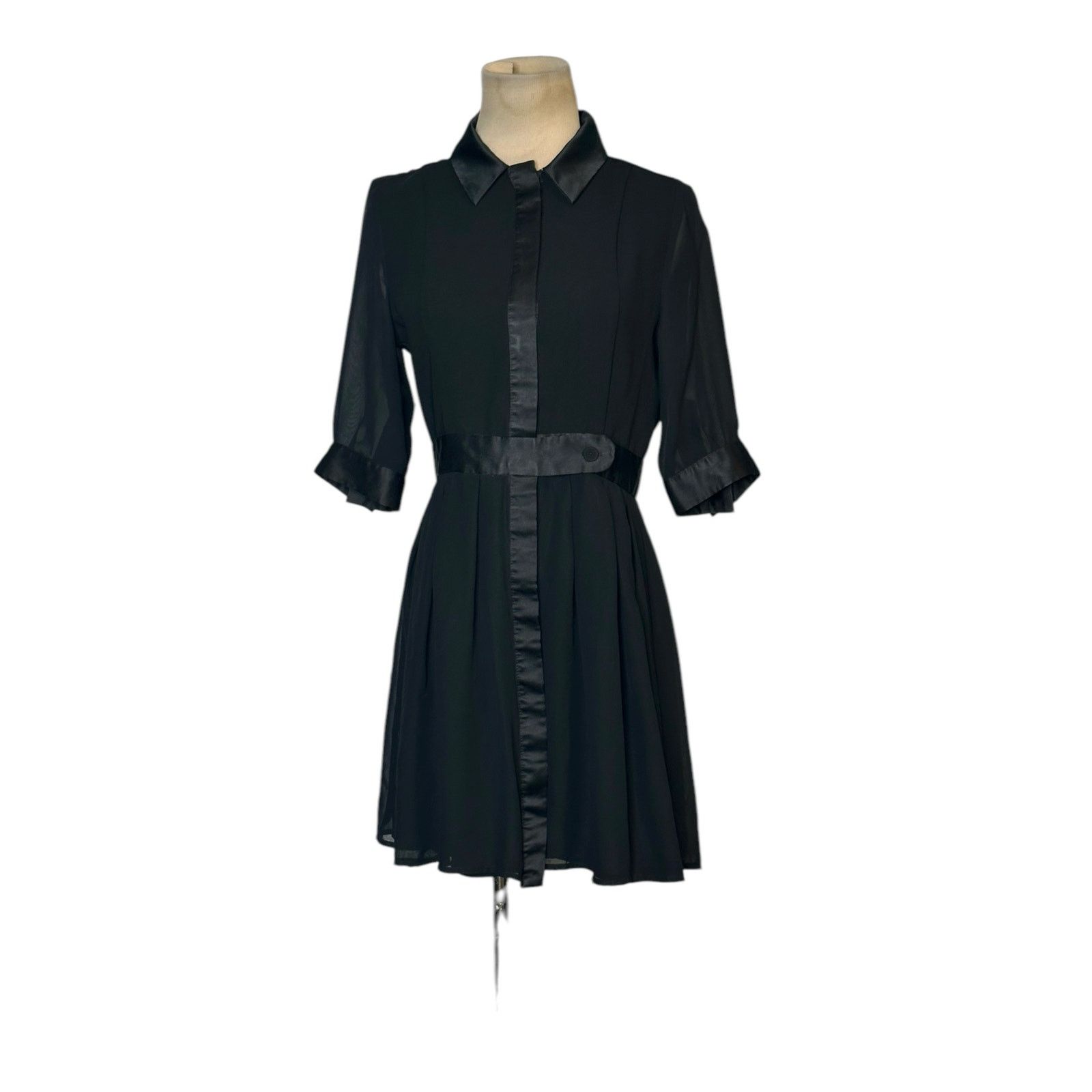 Jonathan Saunders Jonathan Saunders chiffon and satin mini shirt dress size 7 Size M / US 6-8 / IT 42-44 - 11 Thumbnail