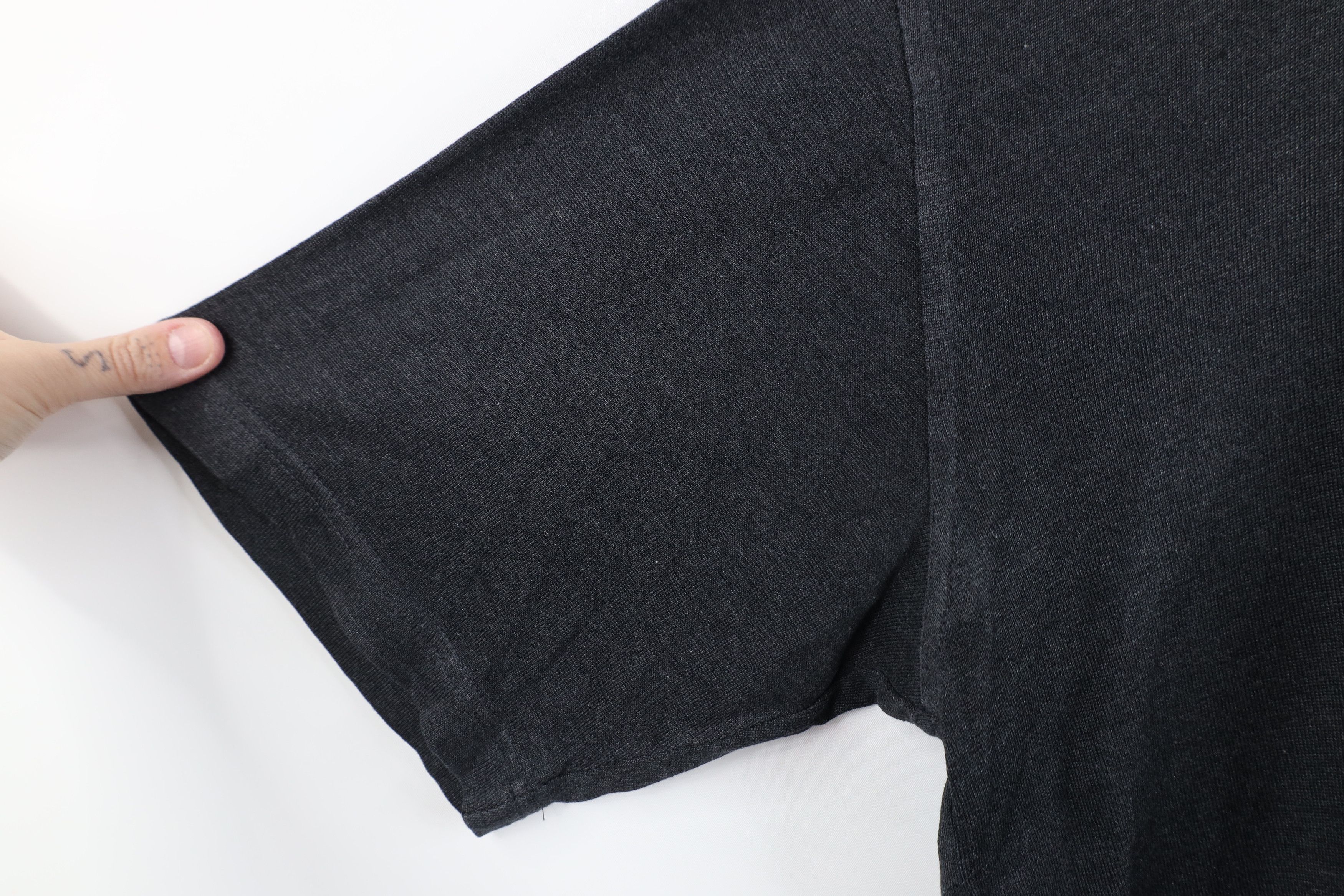 Vintage Vintage 90s Streetwear Blank Boxy Fit Silk Knit T-Shirt Gray Size L / US 10 / IT 46 - 7 Thumbnail