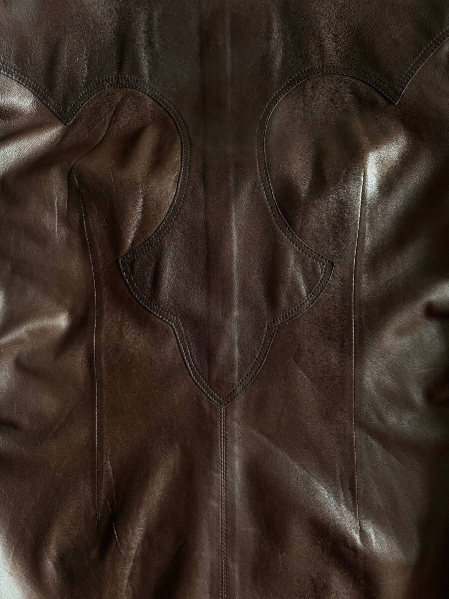 Chrome Hearts 1/1 2002 Custom Order Chrome Hearts Brown Leather Shirt sz S Size US S / EU 44-46 / 1 - 5 Thumbnail