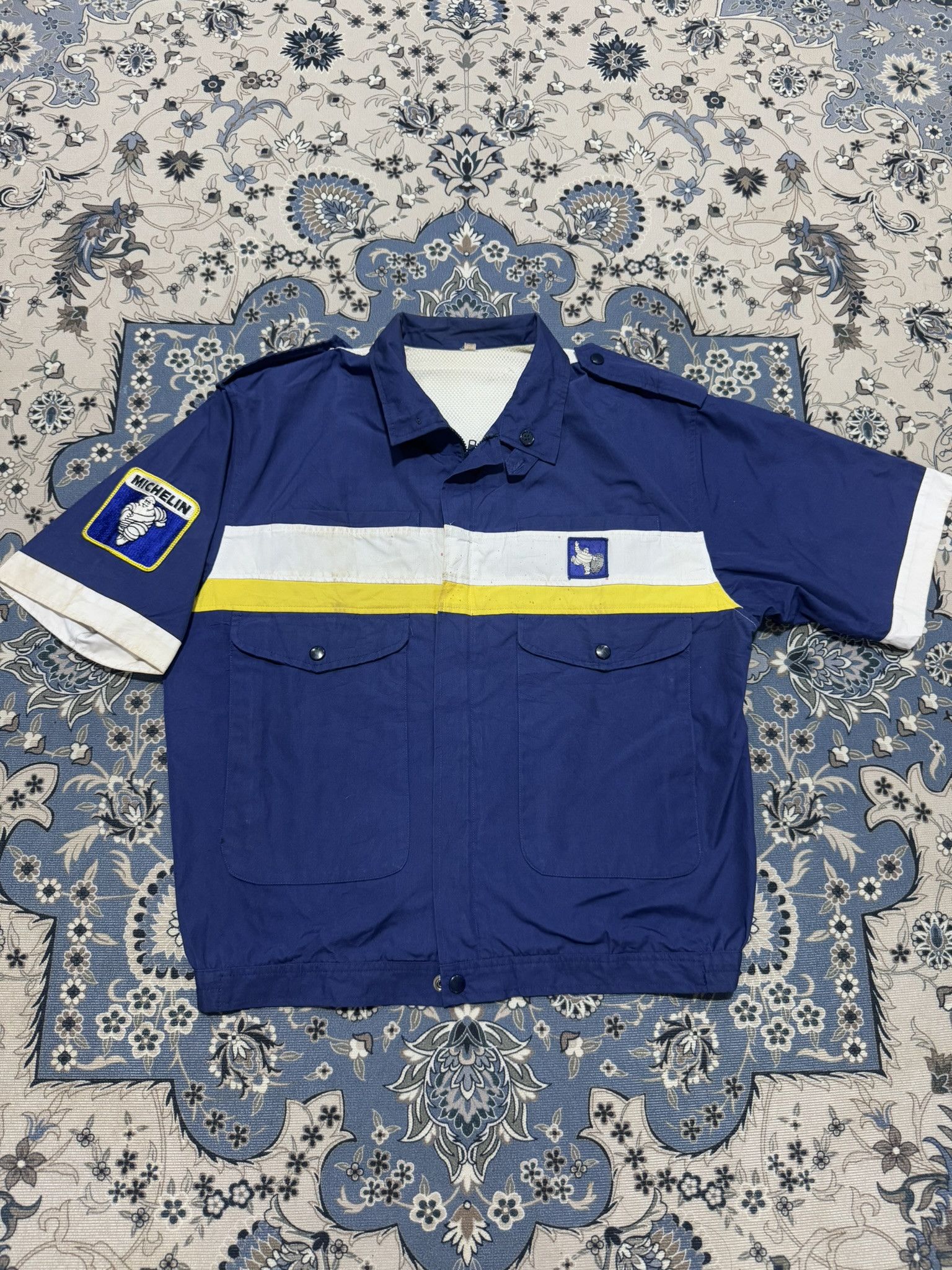 Sports Specialties × Vintage Vintage Michelin Riken Officer Crew Shirt Size US L / EU 52-54 / 3 - 1 Thumbnail