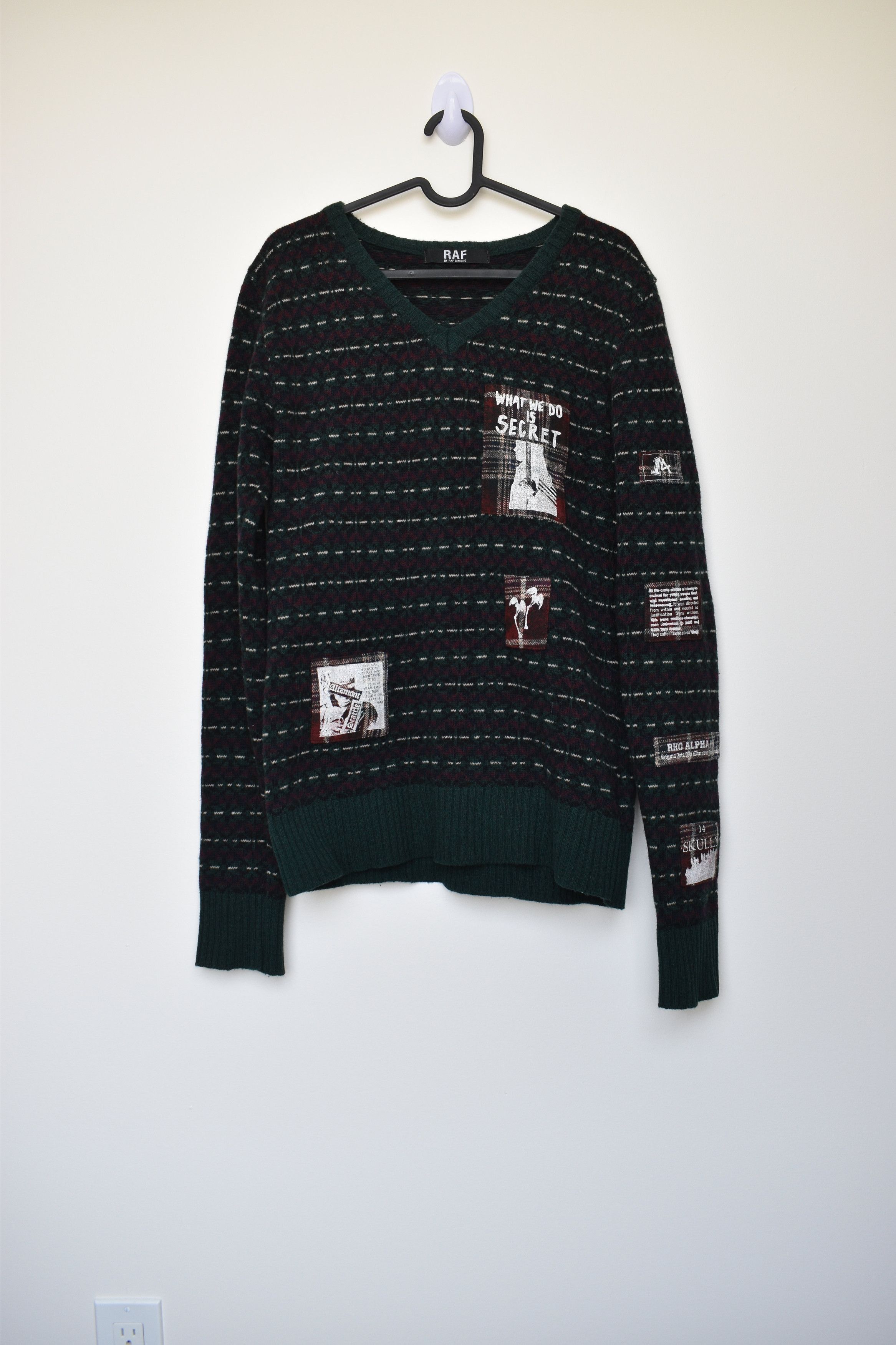 Raf Simons Patch Sweater | Grailed