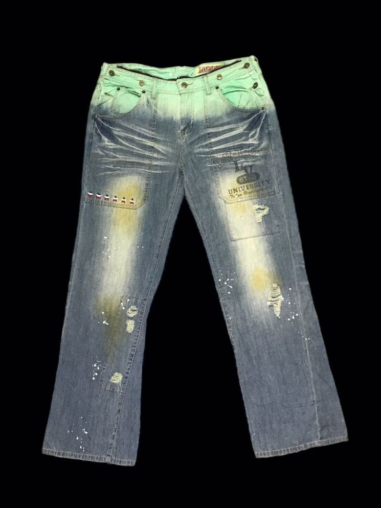 image of Vintage Libertine Tokyo Underground Denim in Blue Green, Men's (Size 36)