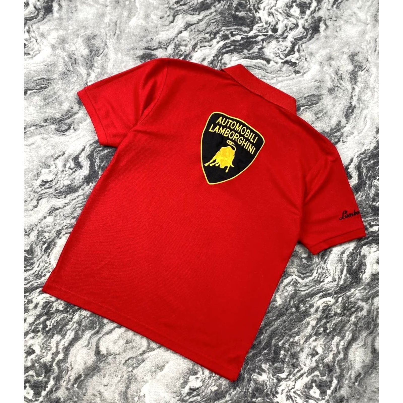 Lamborghini Lamborghini Polo Shirt Men M Red Logo Short Sleeve Shirt Size US M / EU 48-50 / 2 - 2 Thumbnail