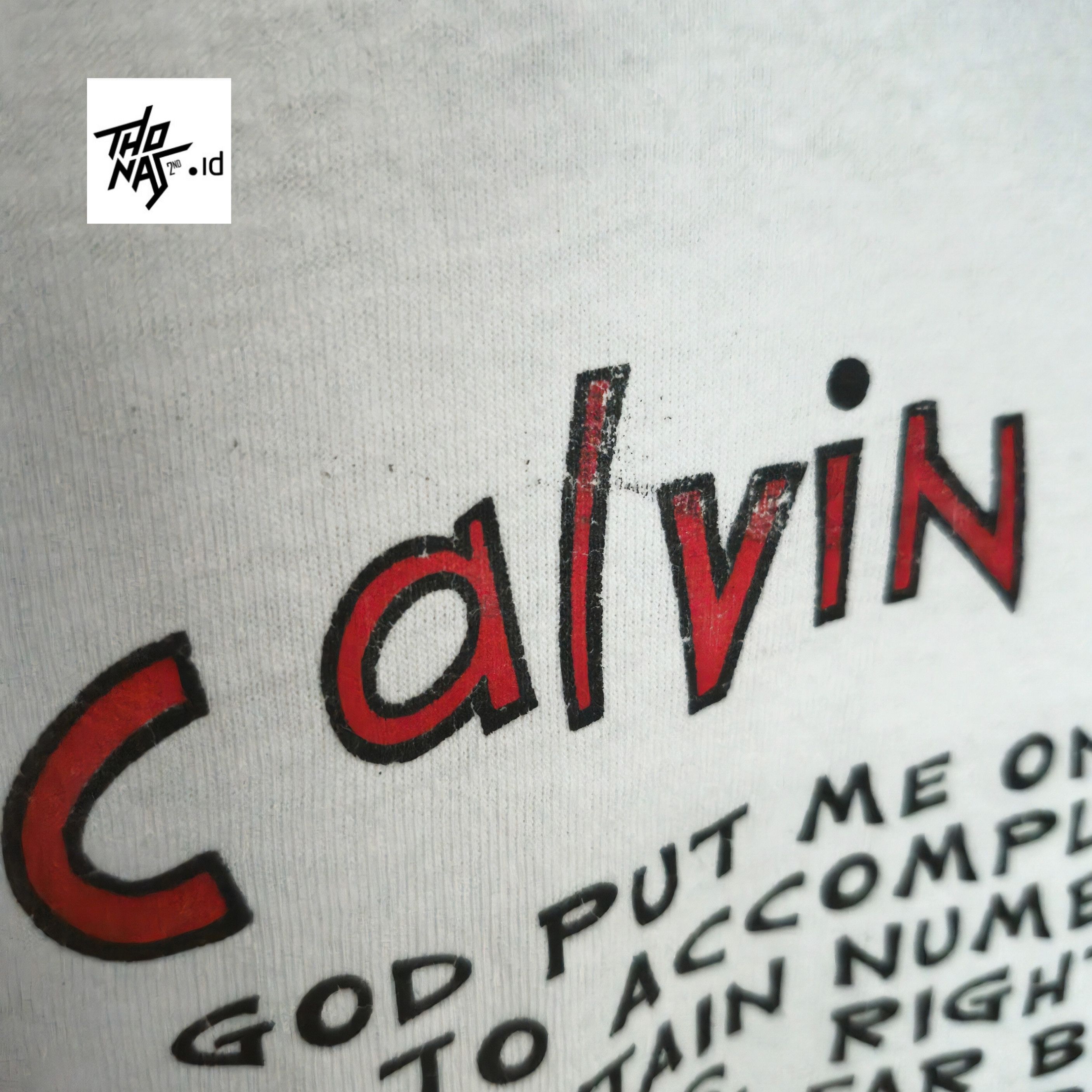 Cartoon Network Vintage 90s Calvin and Hobbes t-shirt Y2K rare retro hype L Size US L / EU 52-54 / 3 - 7 Thumbnail