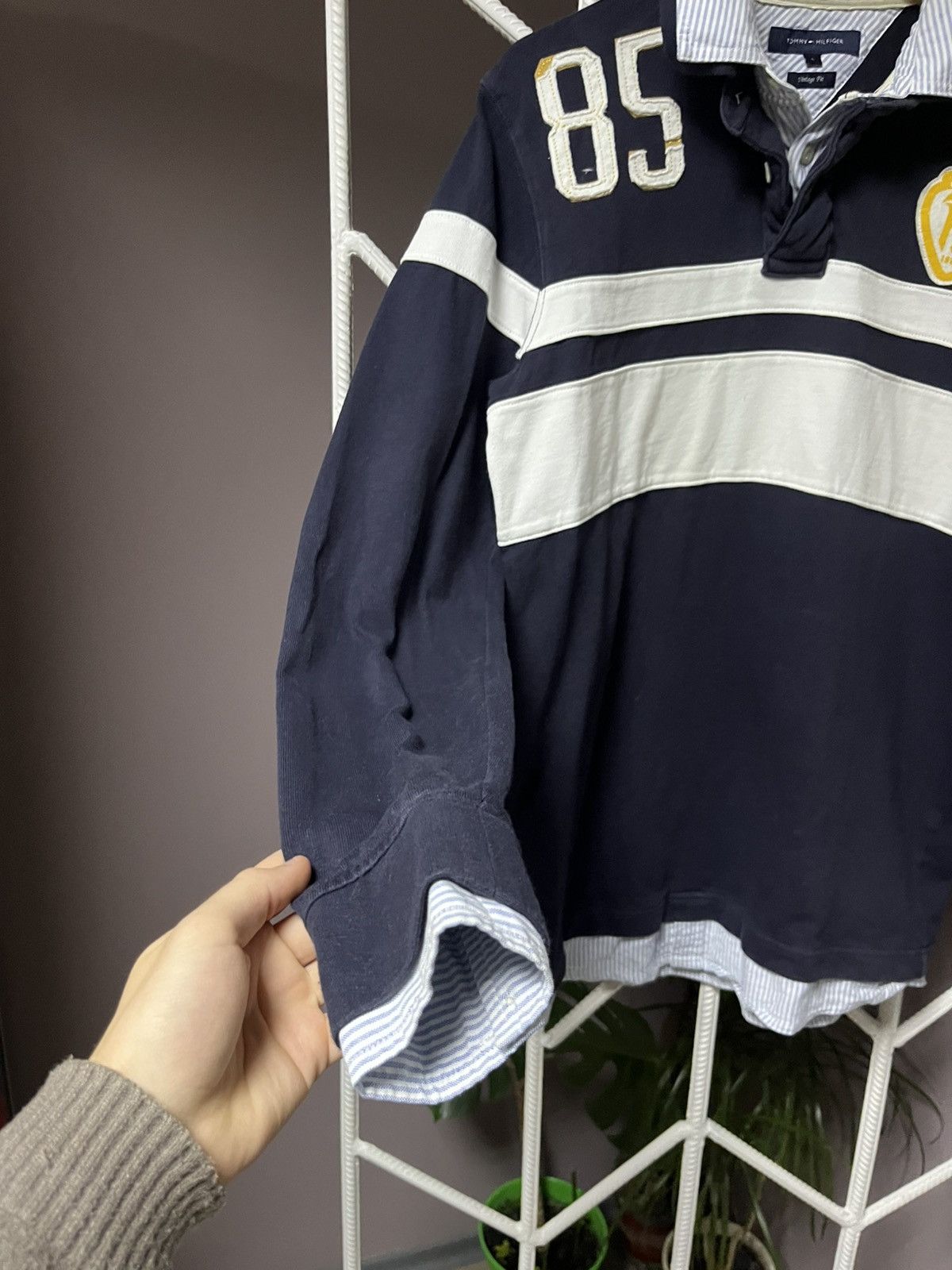 Tommy Hilfiger Tommy Hilfiger Varsity New York University Vintage Fit Polo Size US L / EU 52-54 / 3 - 4 Thumbnail