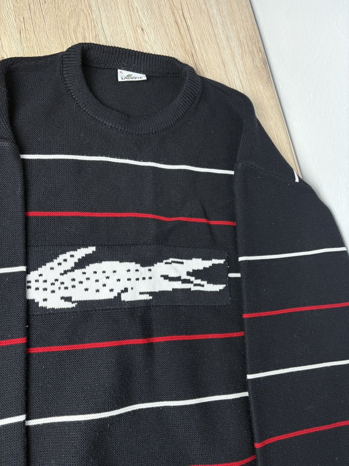 Lacoste × Vintage Sweater Lacoste Size US XL / EU 56 / 4 - 2 Thumbnail