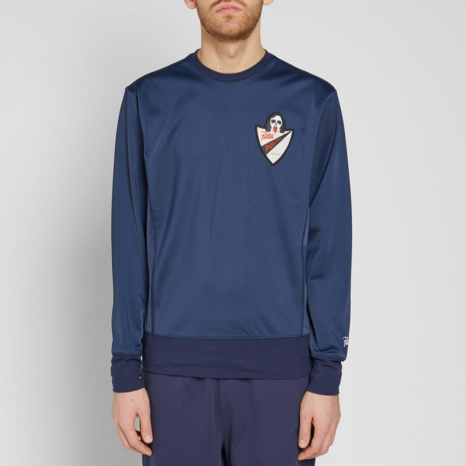 Patta PATTA Warm Up Sweat Crew Positive Vibrations logo Size US M / EU 48-50 / 2 - 1 Thumbnail