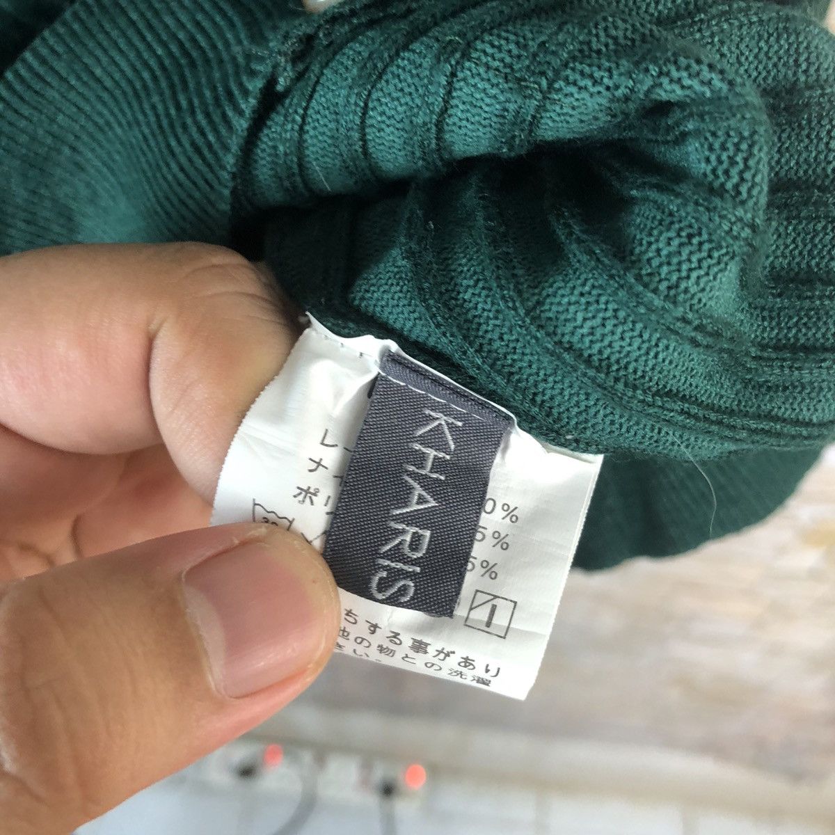 Japanese Brand Kharis Angel Green Cardigan Knitwear #A1237 Size S / US 4 / IT 40 - 9 Thumbnail