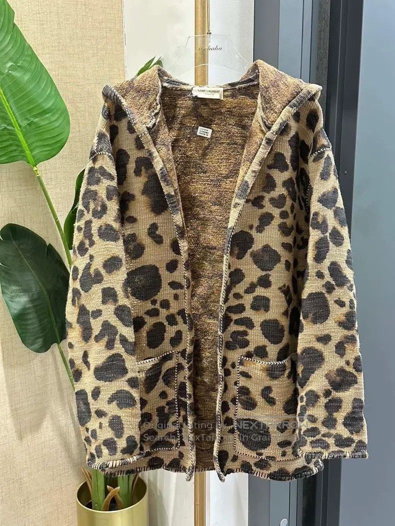 Saint Laurent Paris Saint Laurent Paris Leopard print woven jacket Size S / US 4 / IT 40 - 1 Thumbnail