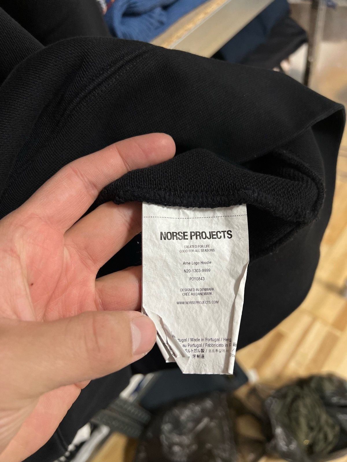 Designer × Norse Projects Men’s Norse Projects Black Vagn Classic Hoodie Logo Size M Size US M / EU 48-50 / 2 - 4 Thumbnail