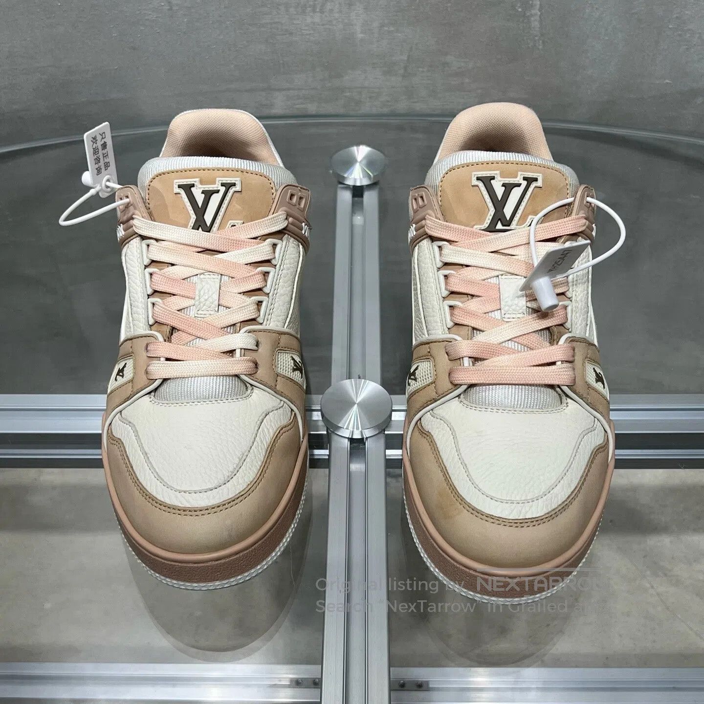 Louis Vuitton Louis Vuitton trainer white pink shoes Size US 8 / IT 38 - 2 Thumbnail