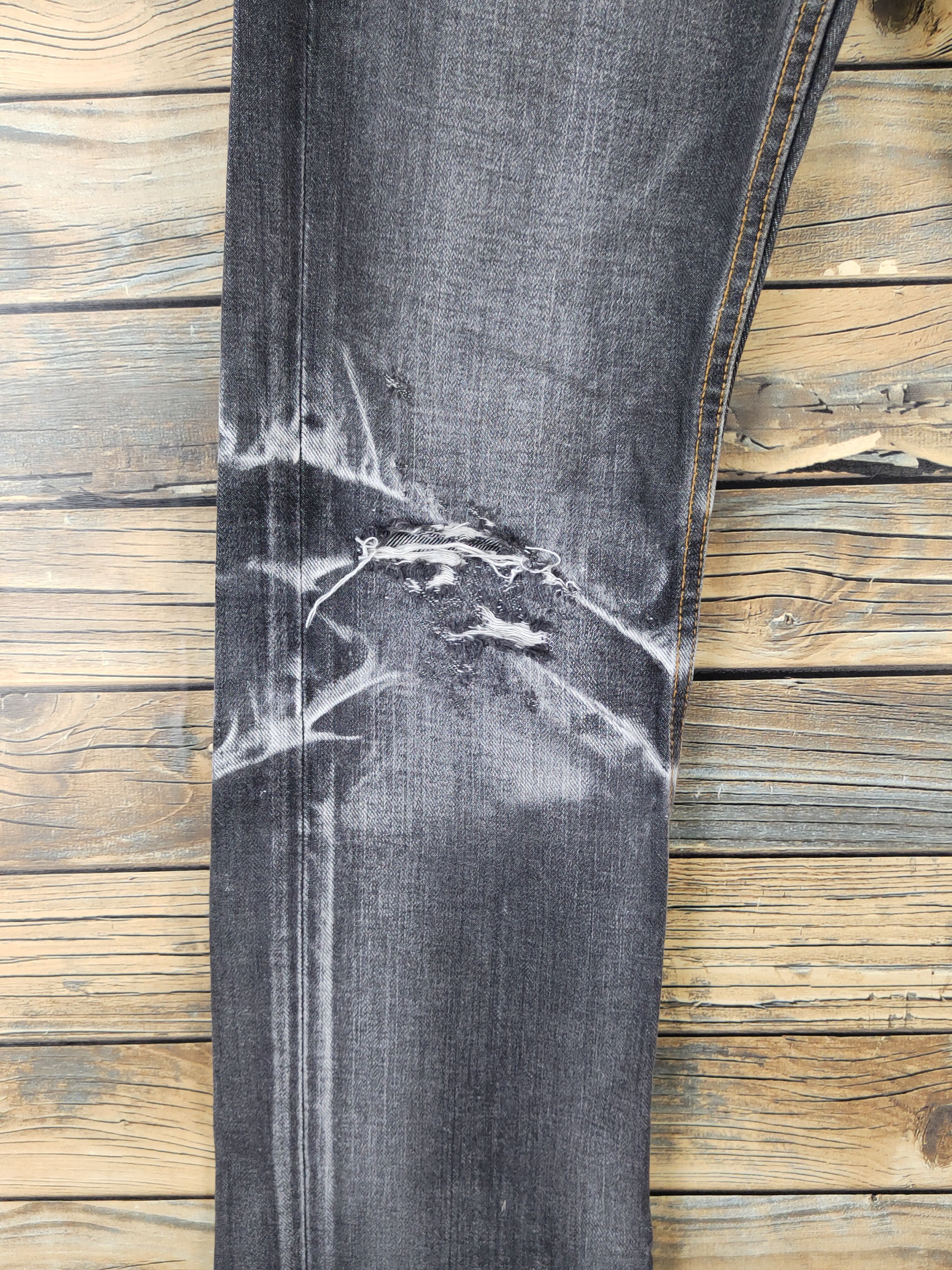 JACKROSE Jack Rose Black faded Distressed Ripped Jeans #W1414 Size US 30 / EU 46 - 4 Thumbnail