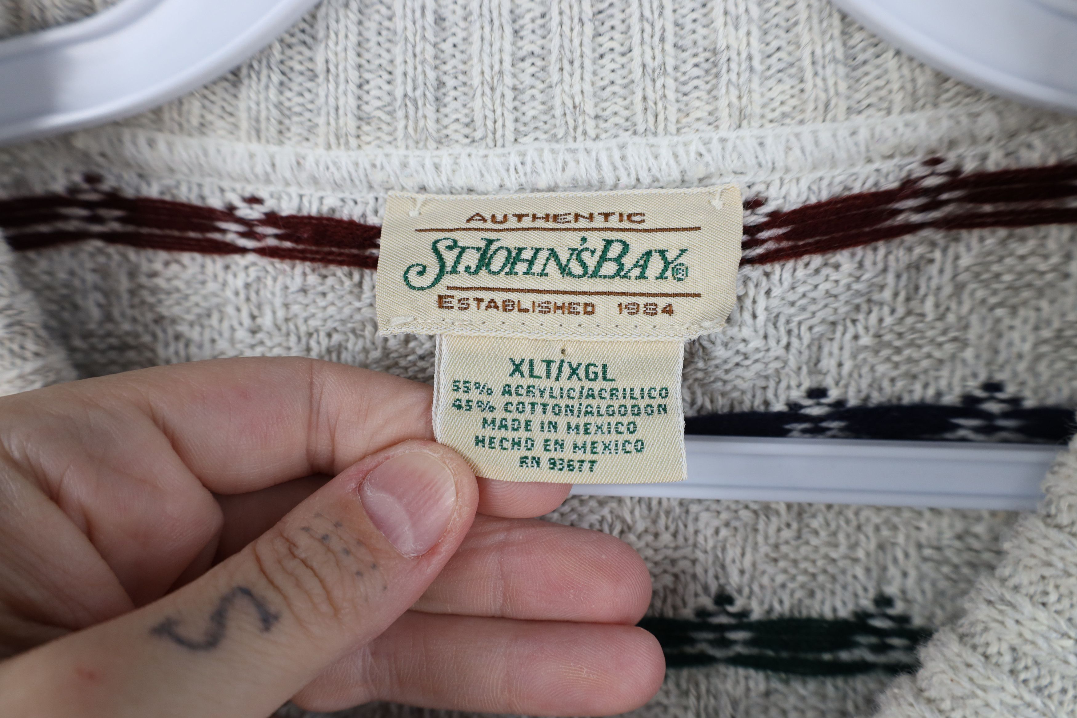 Vintage Vintage 90s Streetwear Rainbow Textured Knit Dad Sweater Size US XL / EU 56 / 4 - 8 Thumbnail