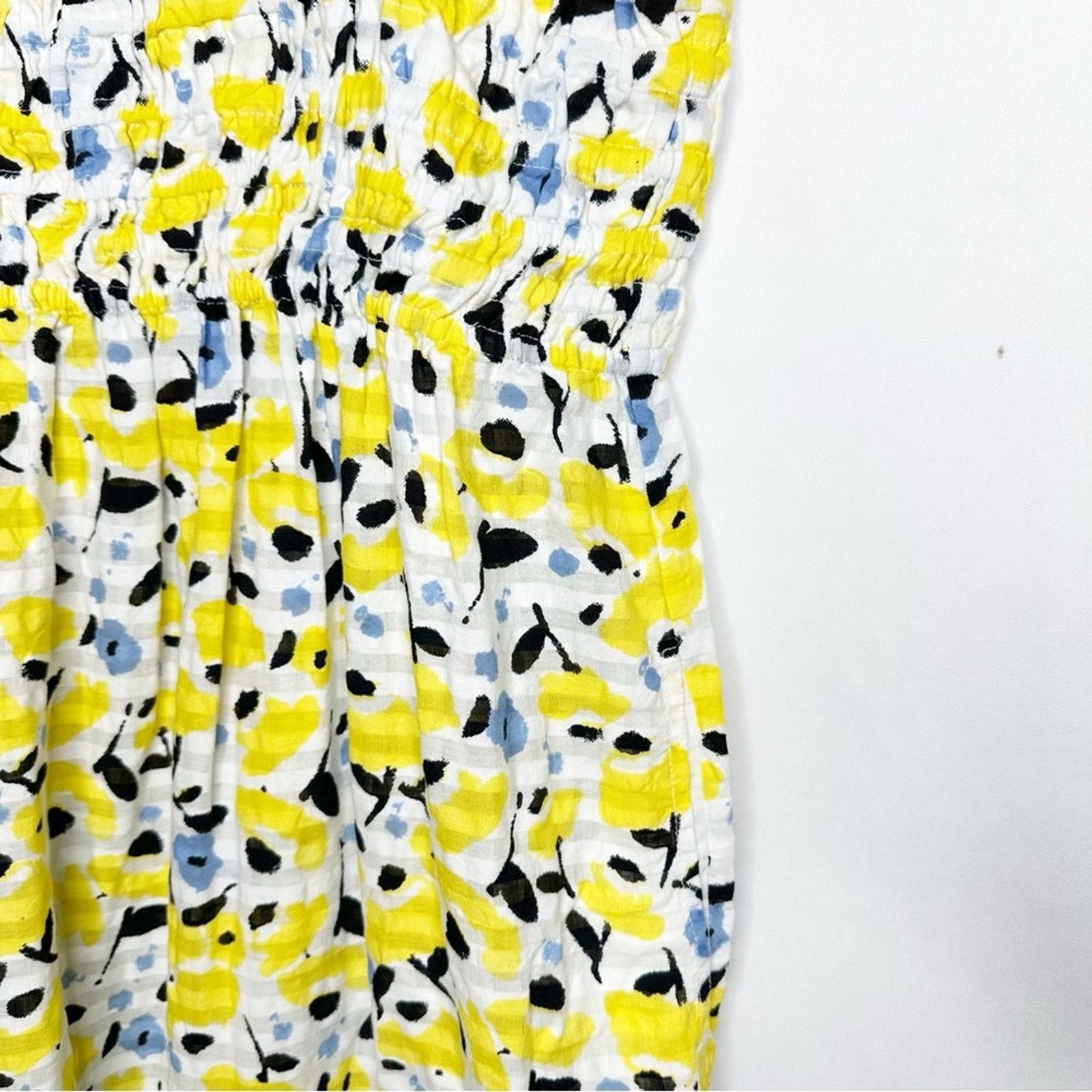 Tanya Taylor TANYA TAYLOR Leandra Mixed Print Smocked Midi Dress NWT S Size S / US 4 / IT 40 - 5 Thumbnail
