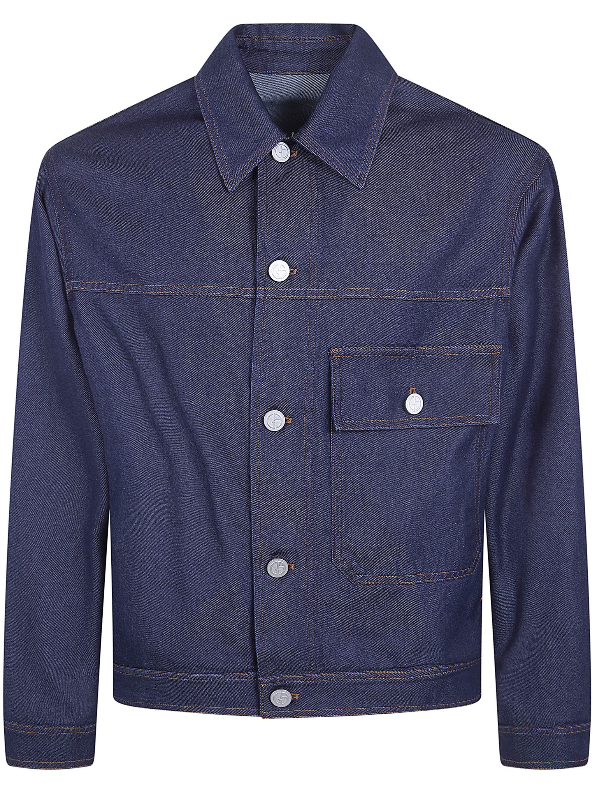 Giorgio Armani CLASSIC DENIM JACKET Size US L / EU 52-54 / 3 - 1 Thumbnail