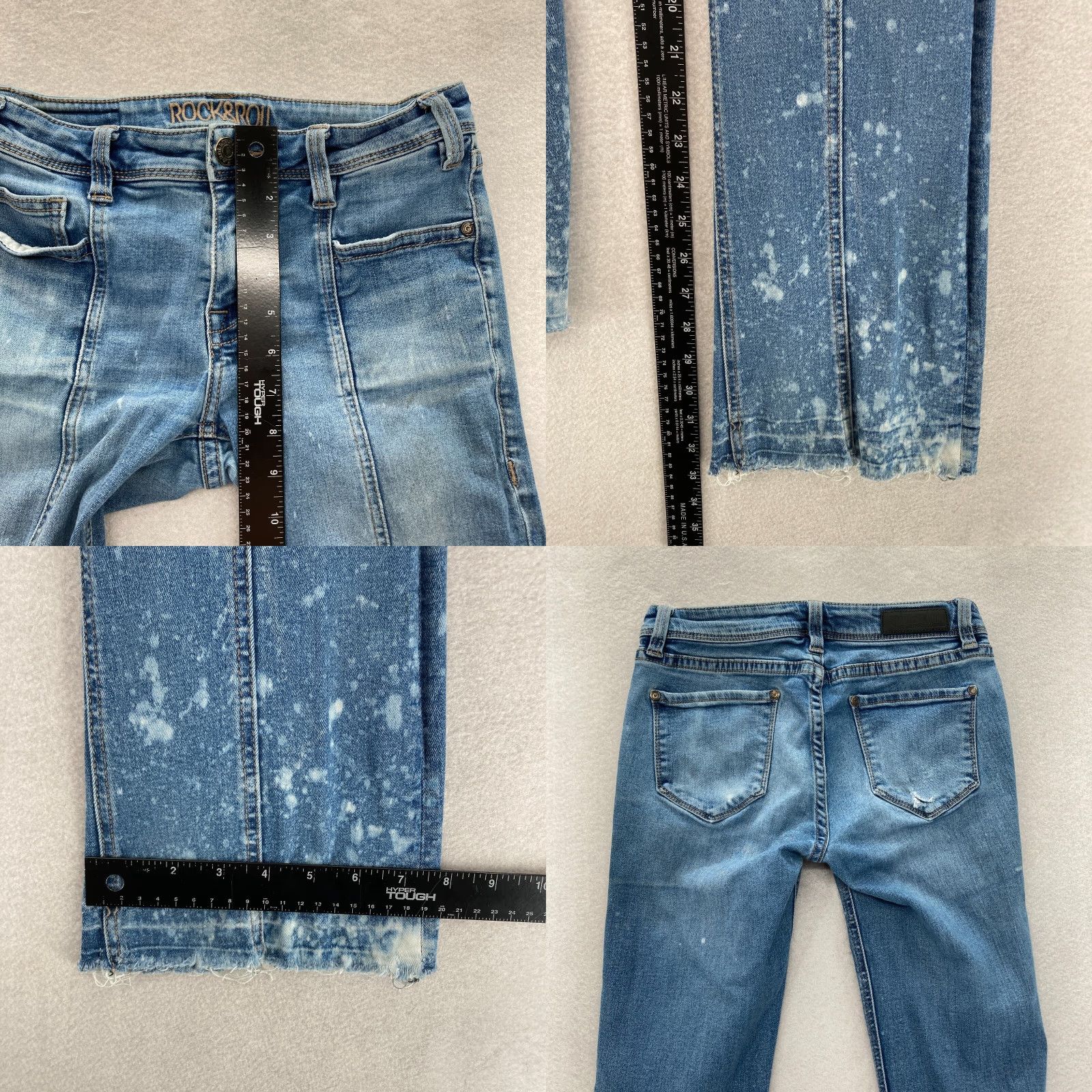 Denime Rock & Roll Cowgirl Jeans Women's 26x34 Bootcut Blue Stretch Denim Western Y2K Size 26" / US 2 / IT 38 - 9 Thumbnail