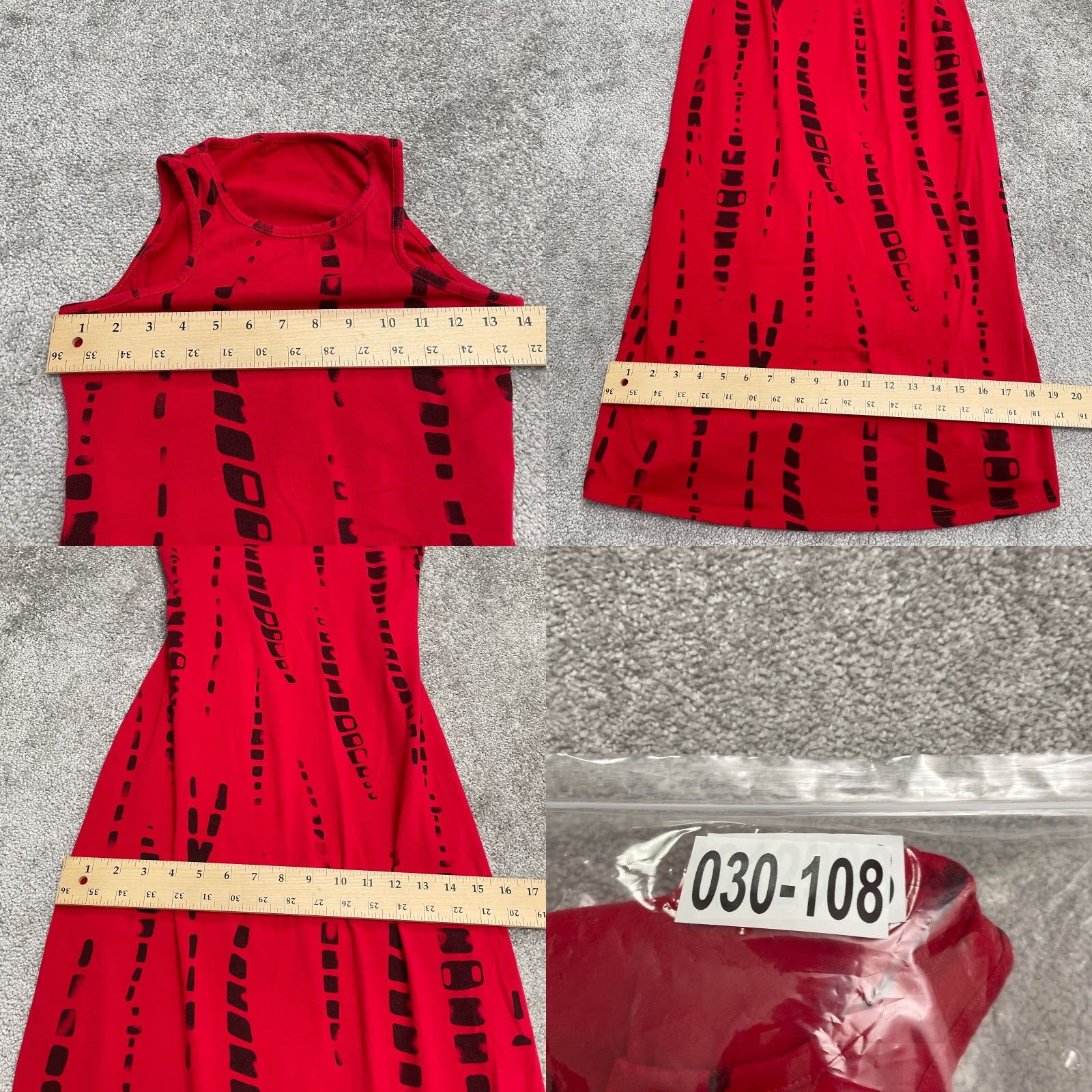 Vintage Unbranded Maxi Dress Womens Medium Red Black Patterned Stretch Sleeveless Size M / US 6-8 / IT 42-44 - 8 Thumbnail